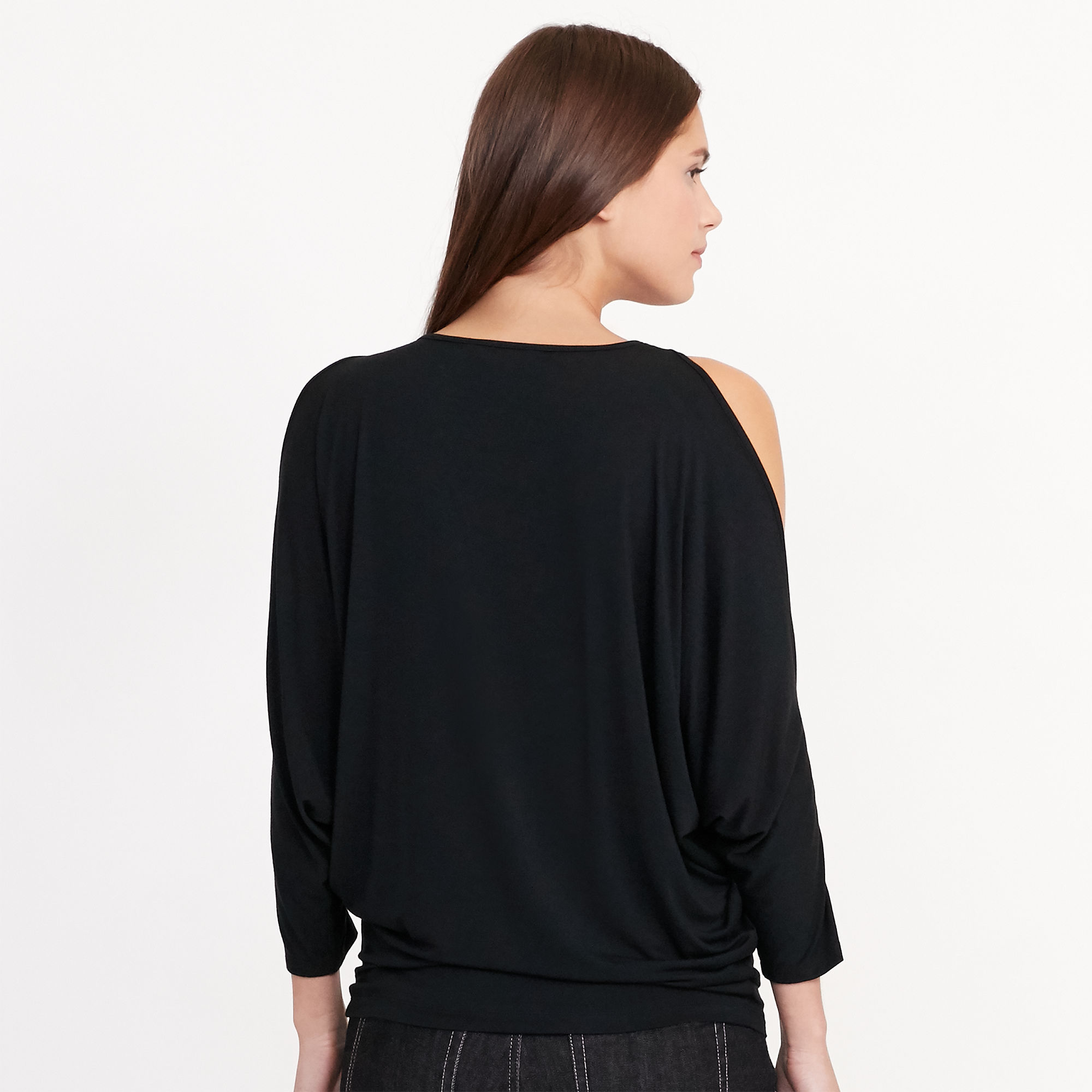 Cutout-Shoulder Jersey Top