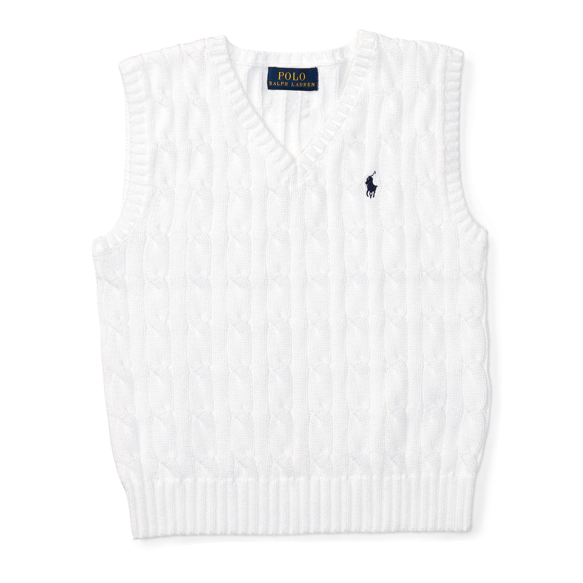 Cable-Knit Cotton Sweater Vest