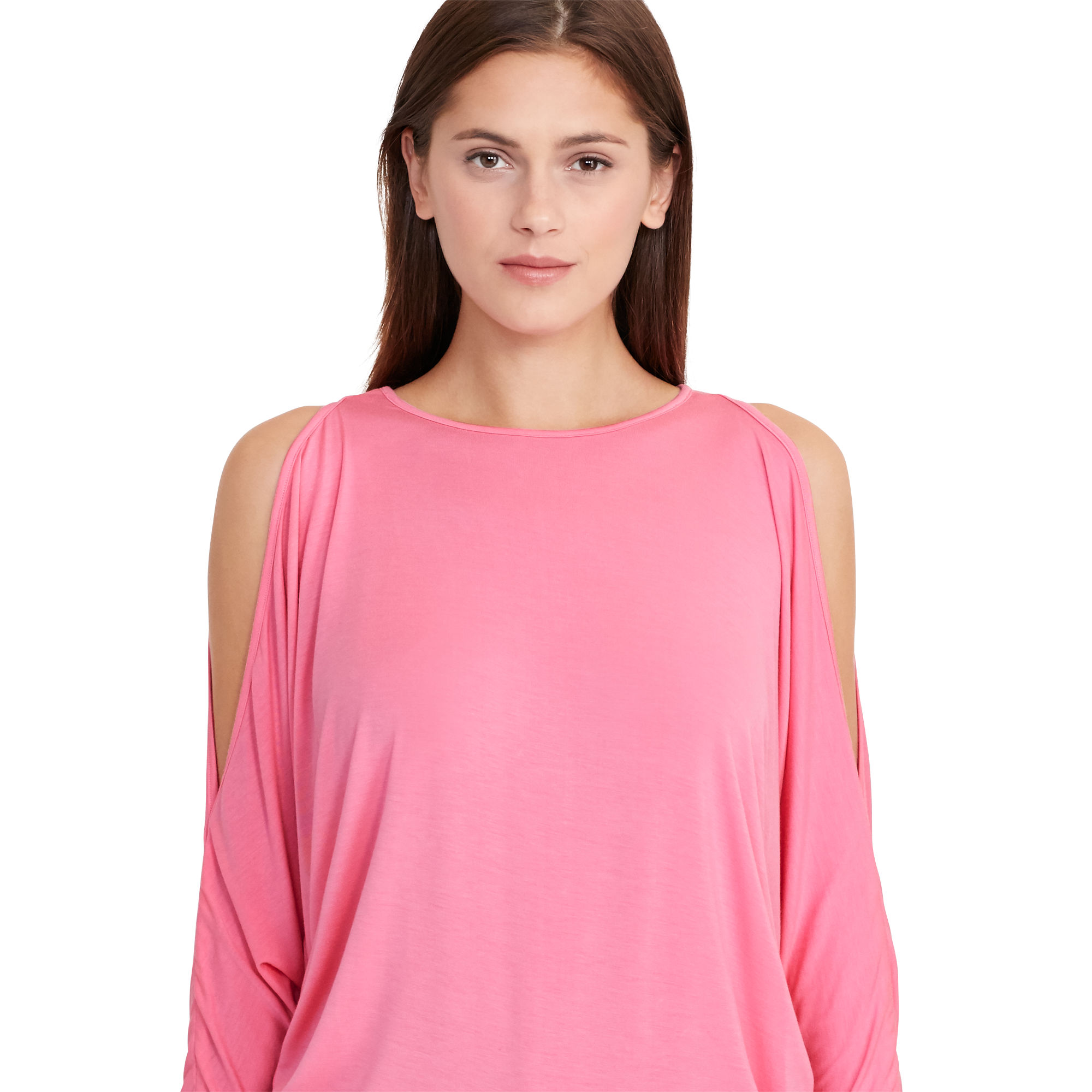 Cutout-Shoulder Jersey Top