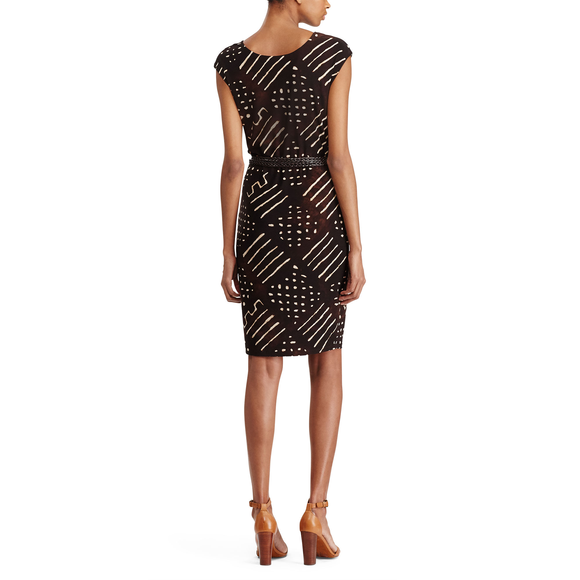 Geometric-Print Jersey Dress