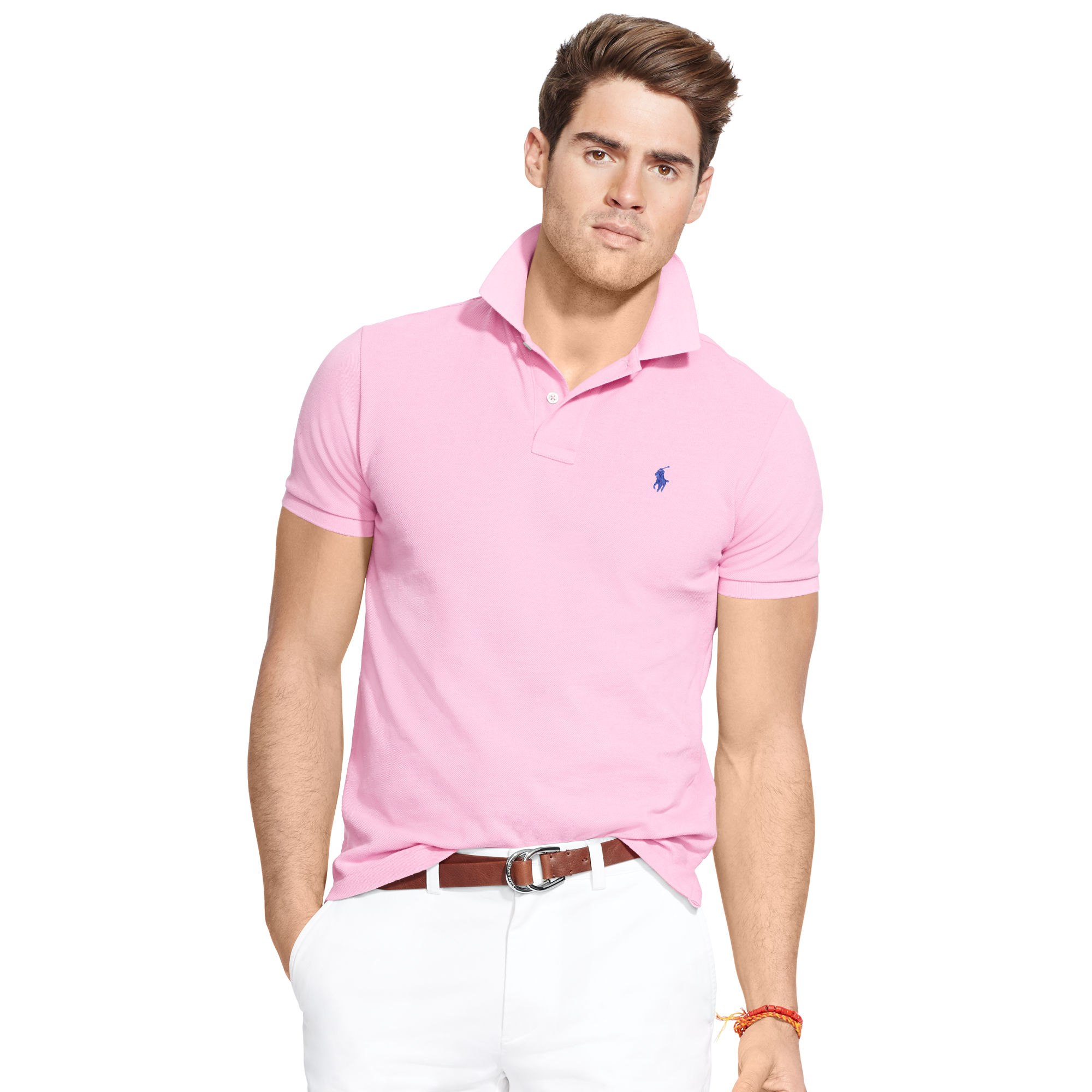 >> polo ralph lauren classic-fit mesh polo shirt