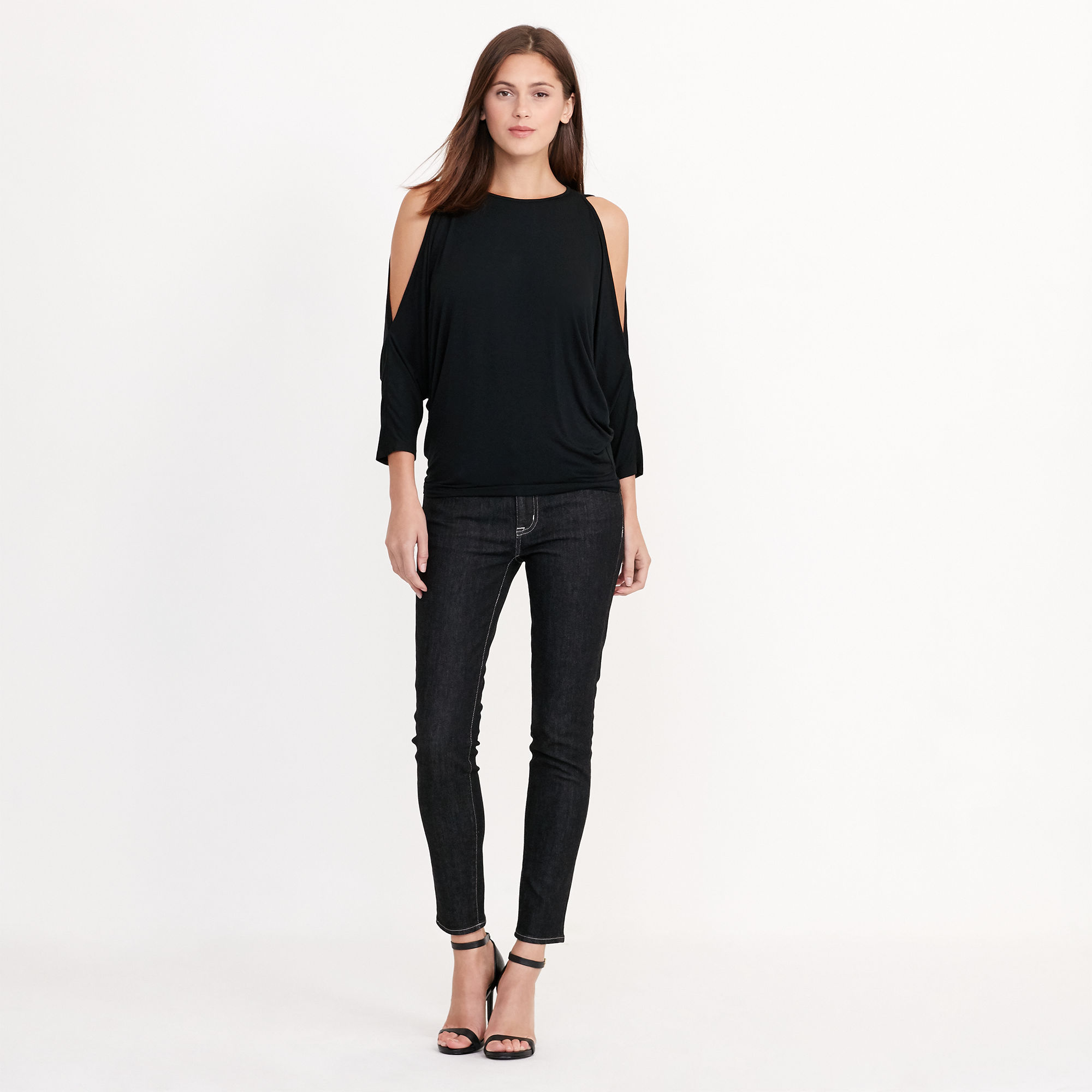 Cutout-Shoulder Jersey Top