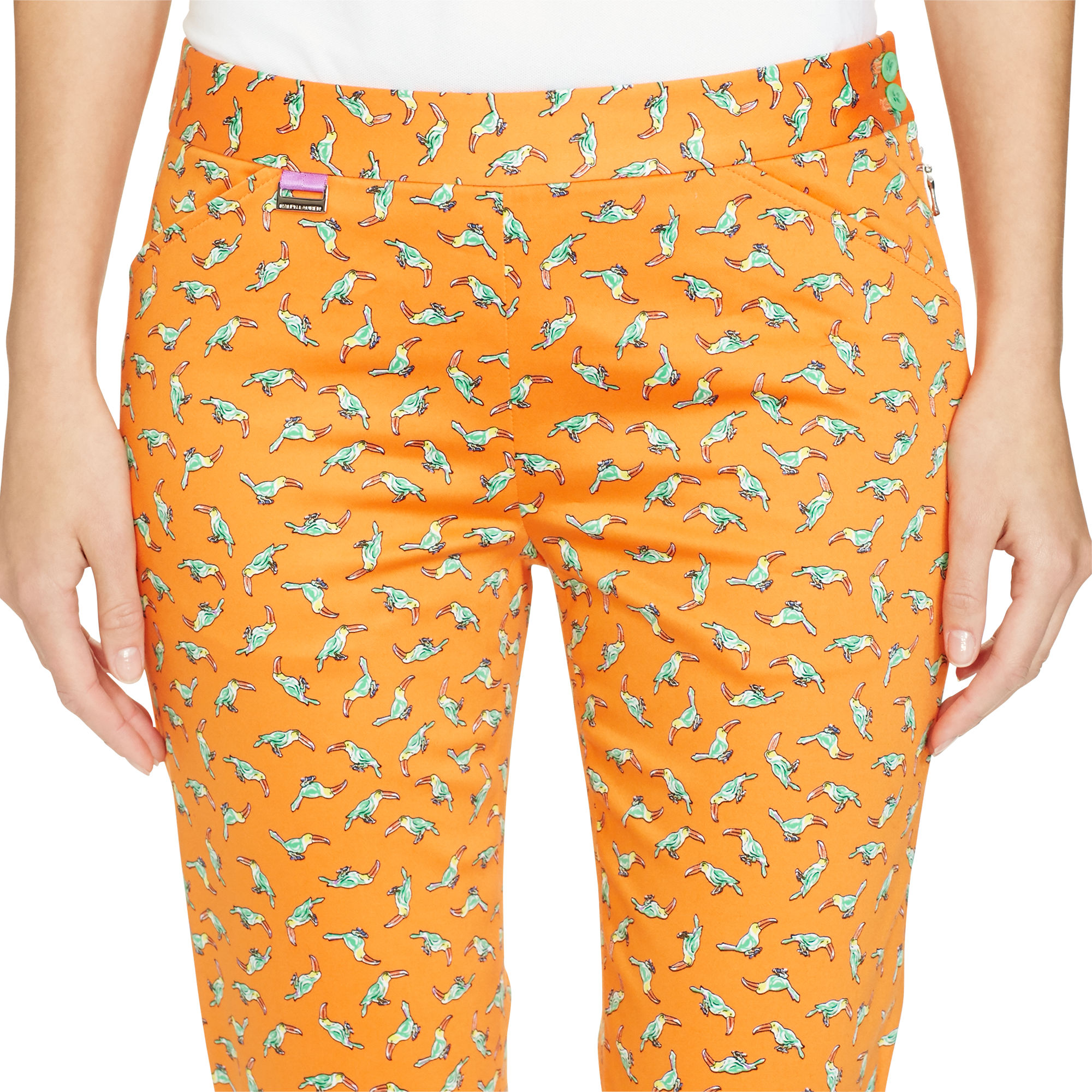 Toucan-Print Skinny Pant