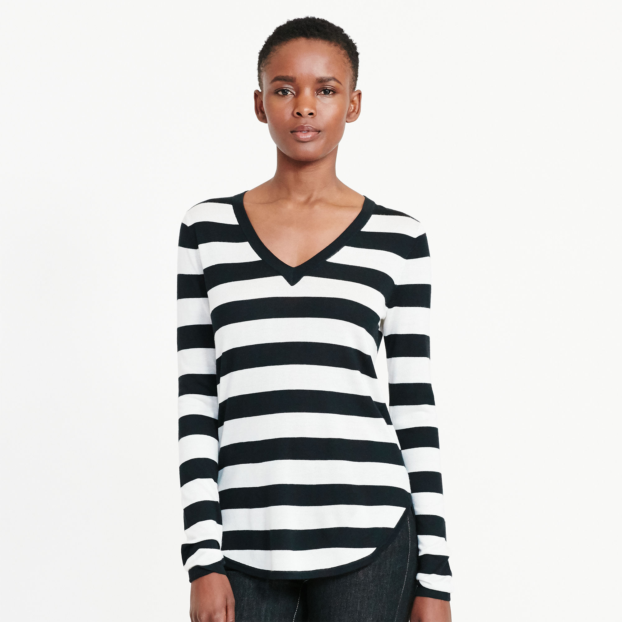 Striped Silk-Blend Sweater