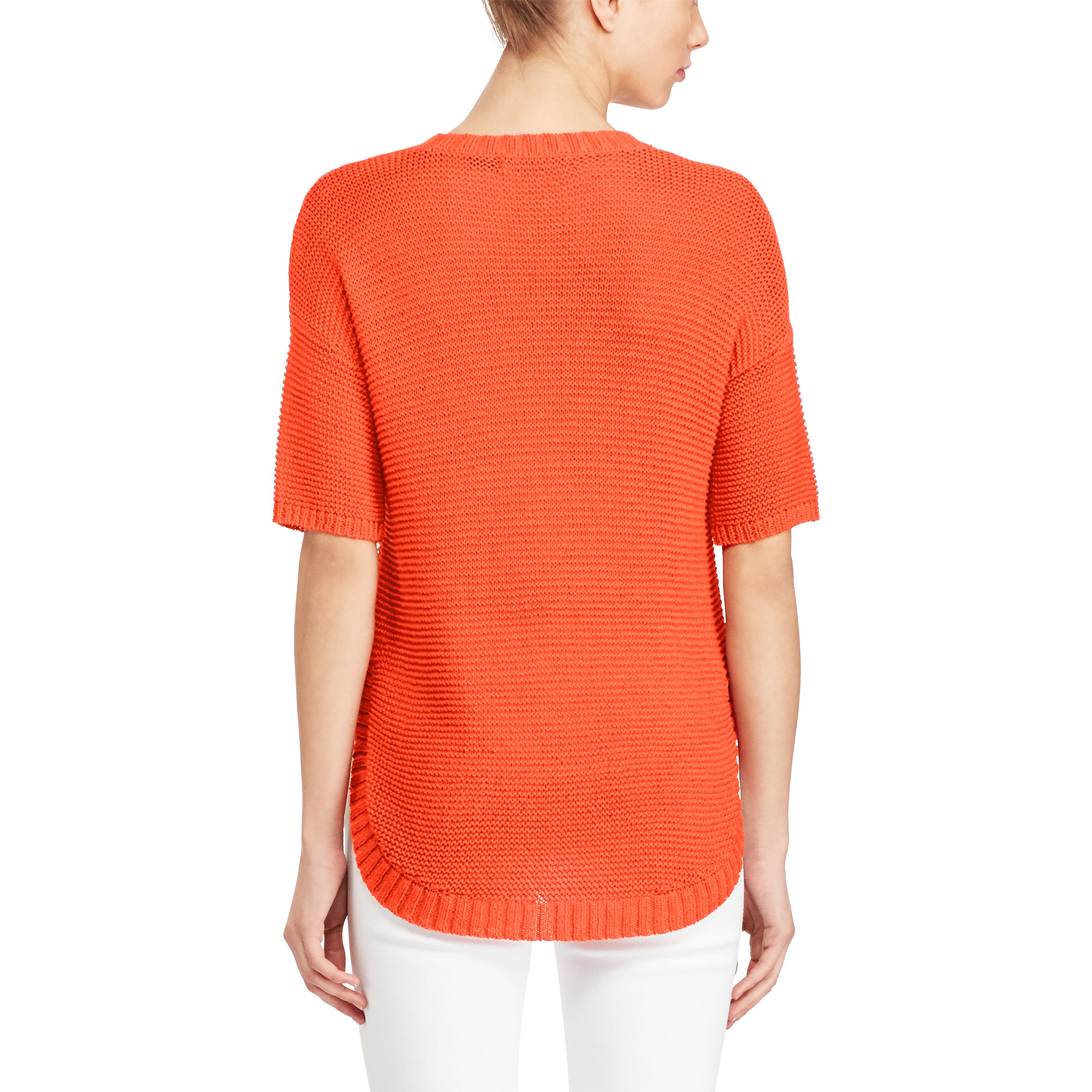 Short-Sleeve Crewneck Sweater