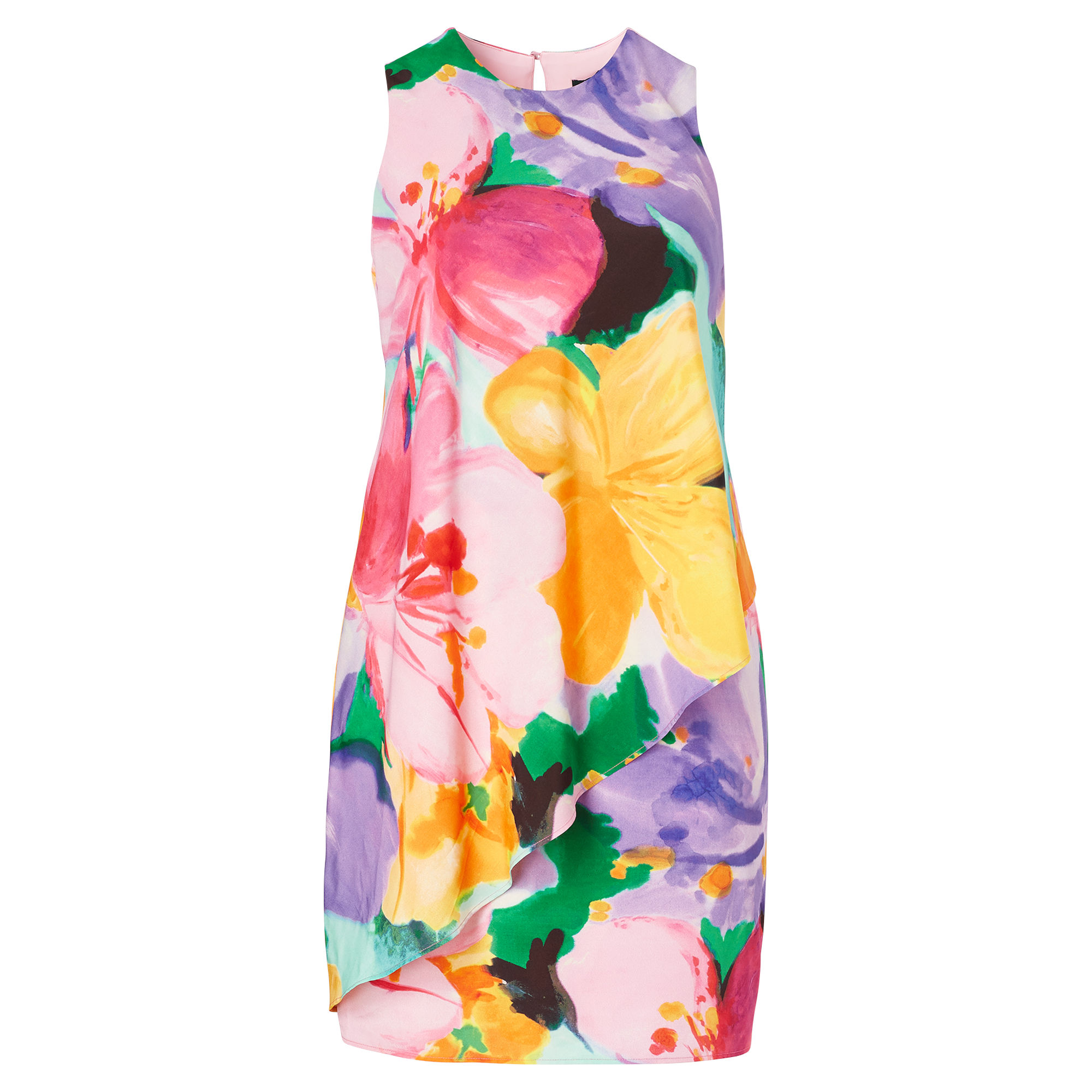 Floral-Print Crepe Dress