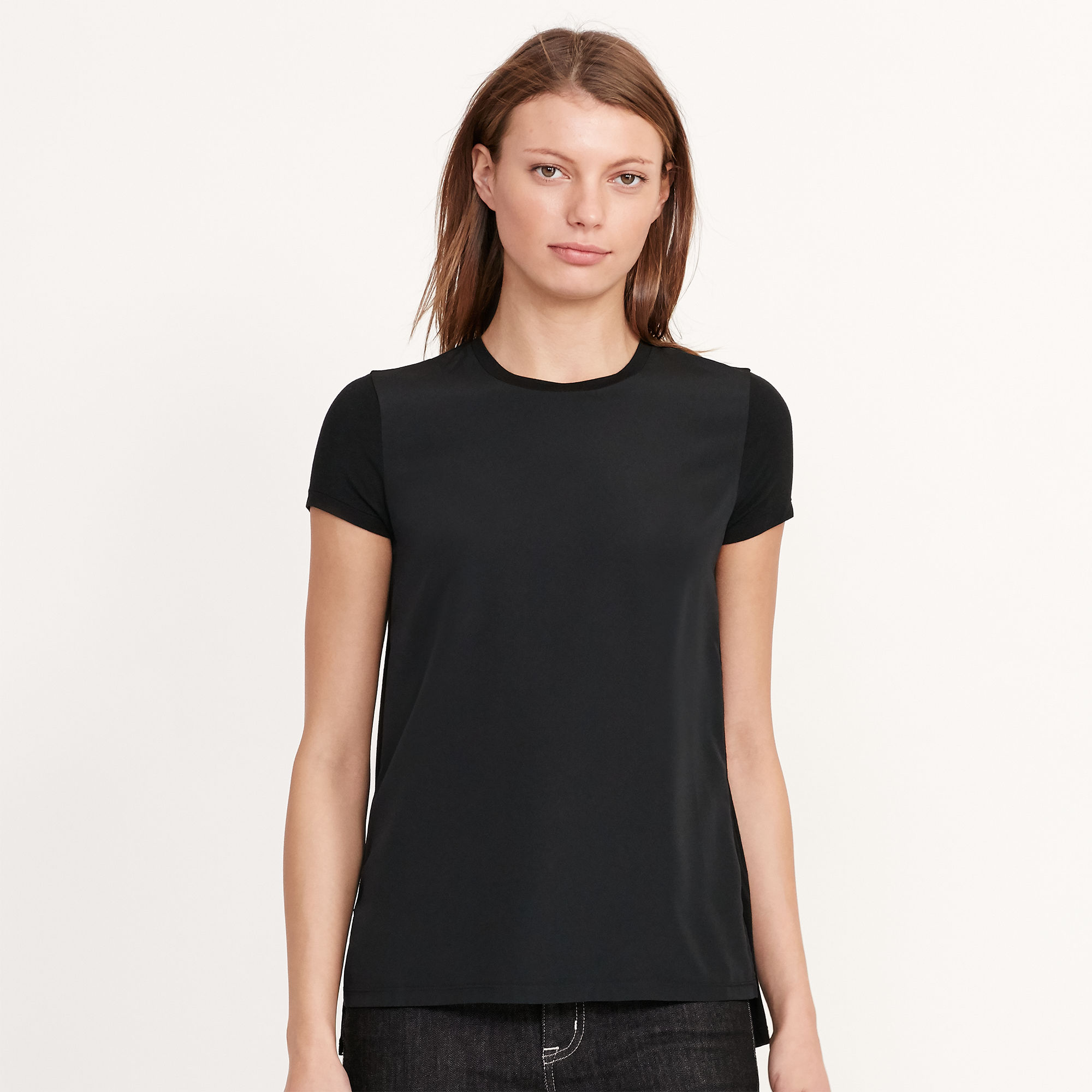 Crepe-Front Jersey Tee