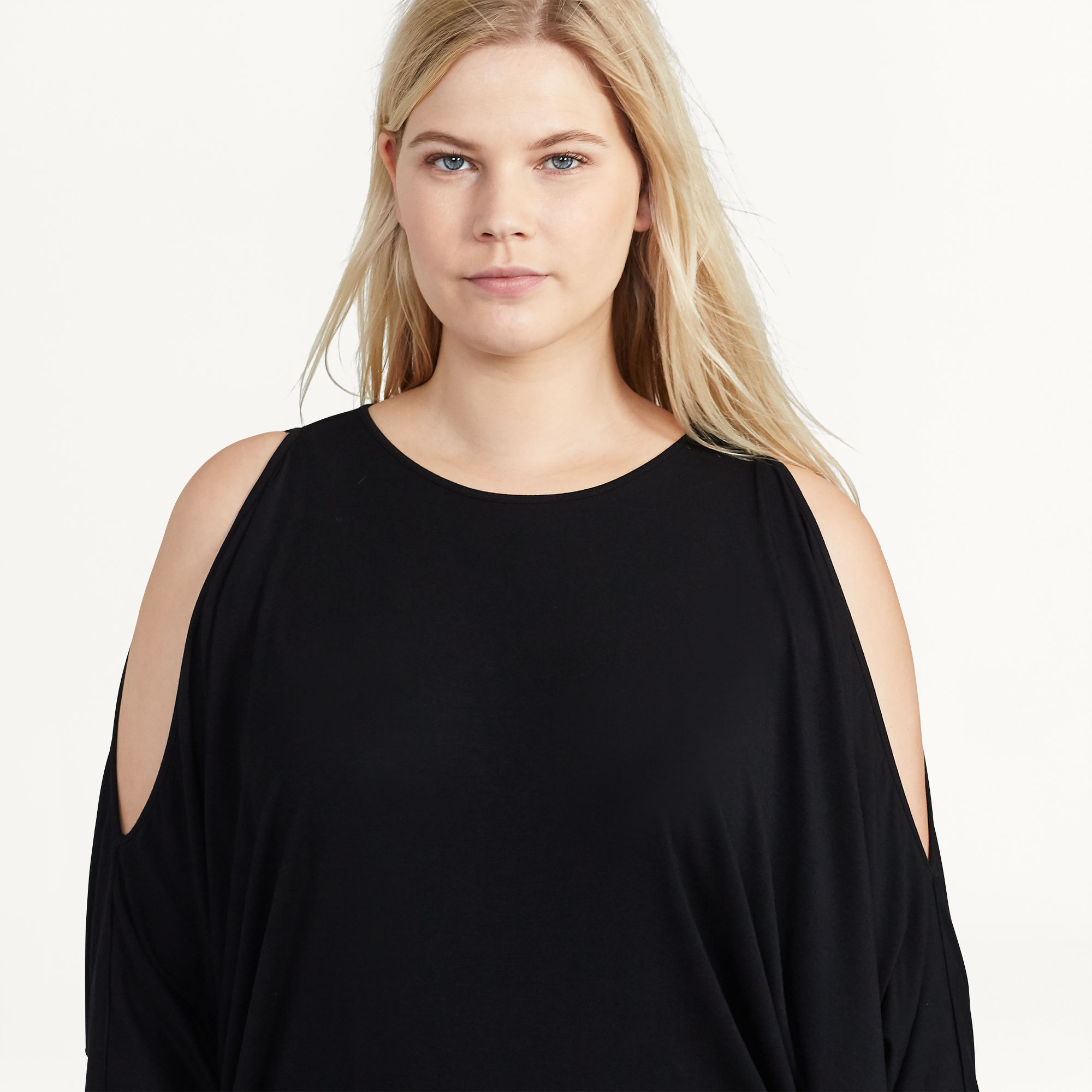 Cutout-Shoulder Jersey Top