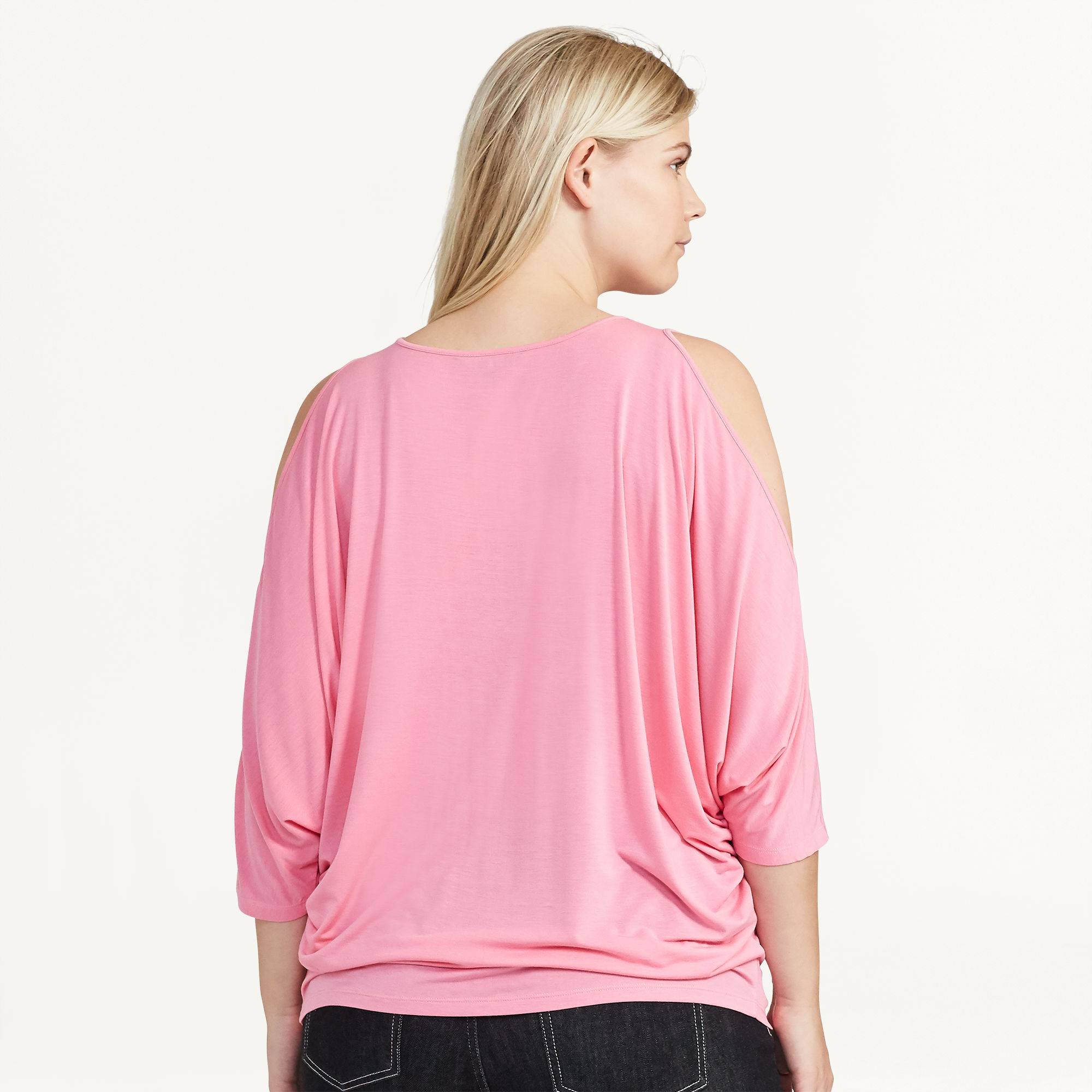 Cutout-Shoulder Jersey Top