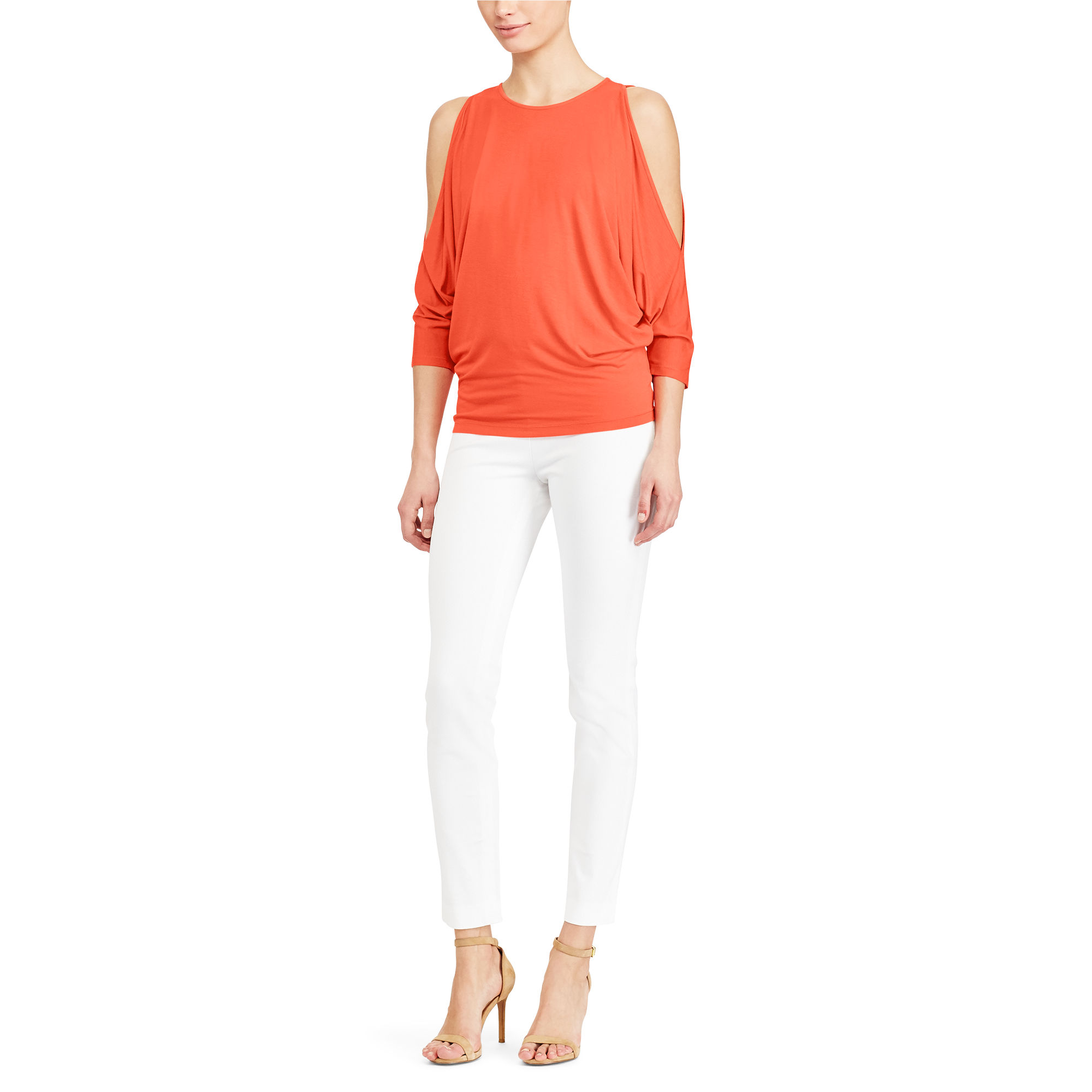 Cutout-Shoulder Jersey Top