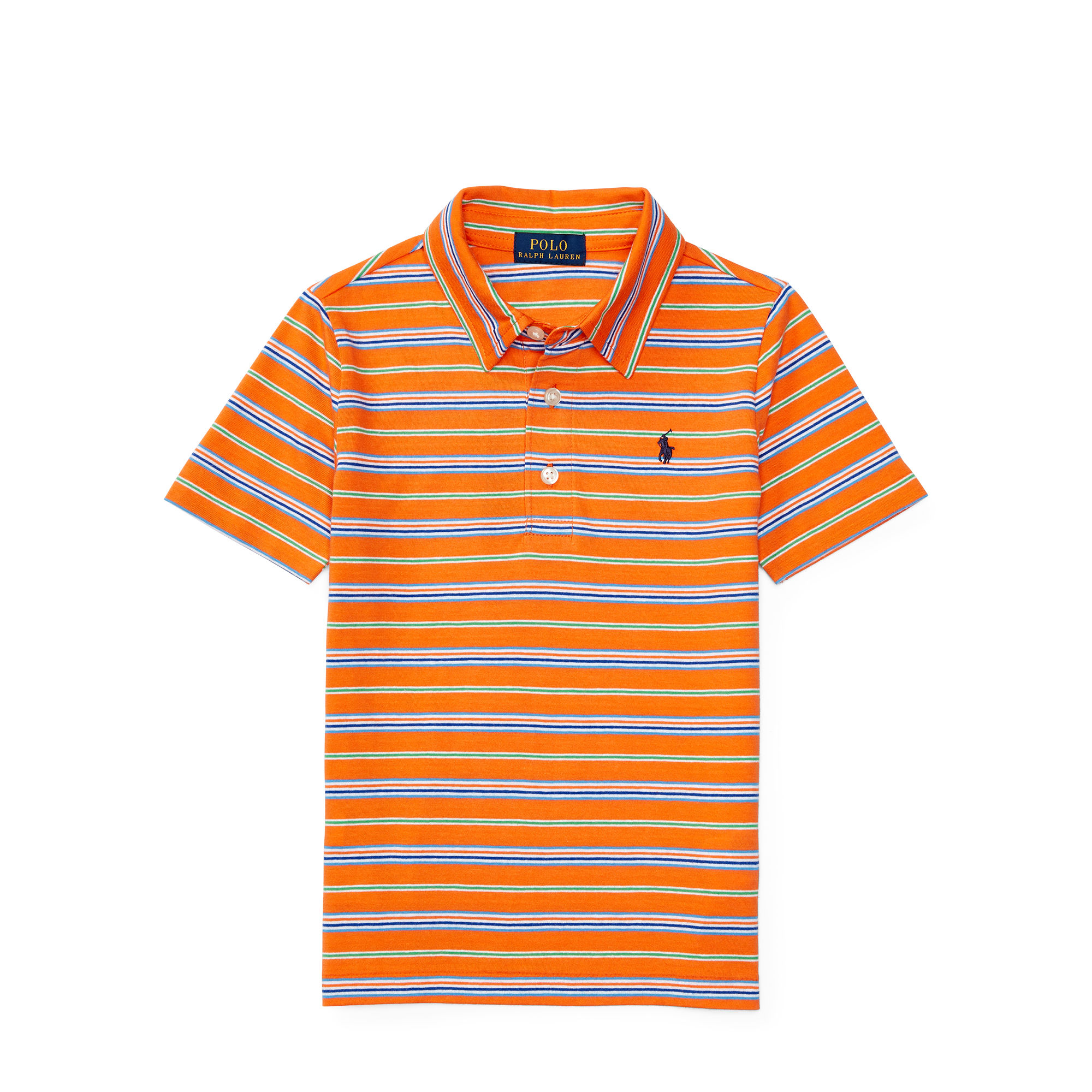 Striped Cotton Jersey Polo