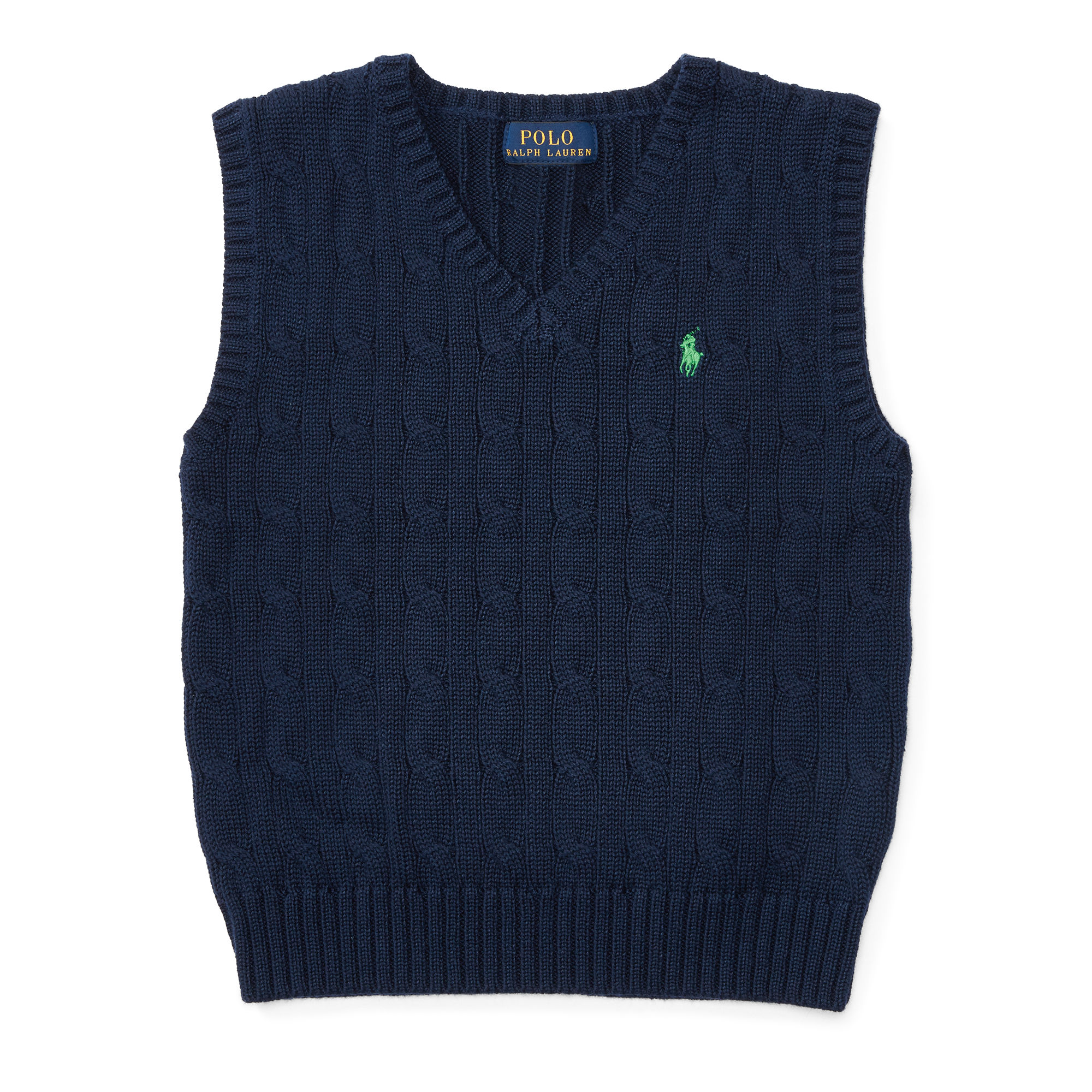 Cable-Knit Cotton Sweater Vest