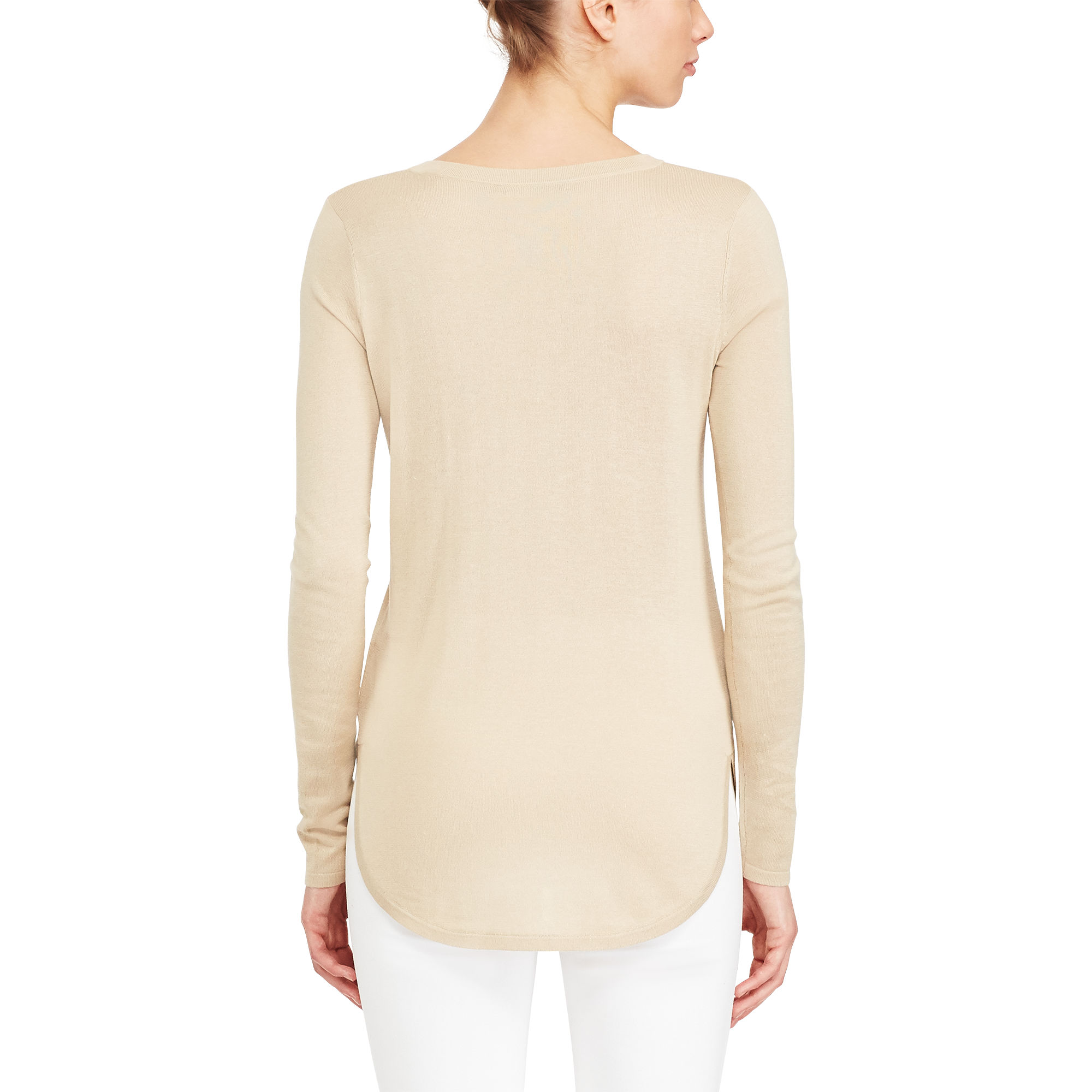 Silk-Blend V-Neck Sweater