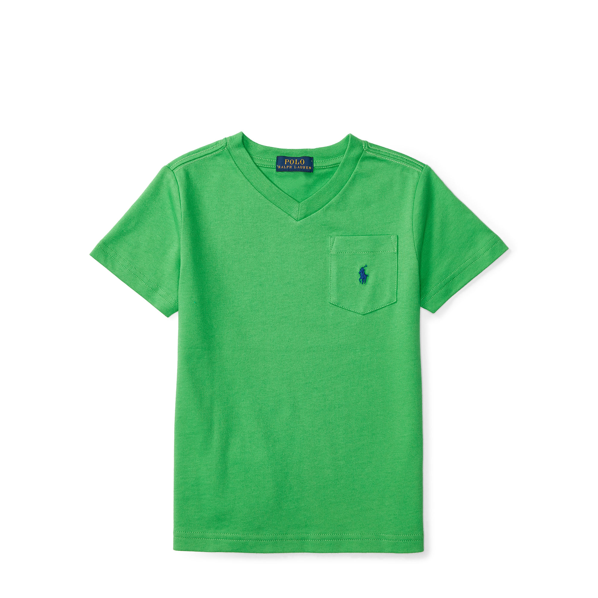 Cotton V-Neck Pocket Tee