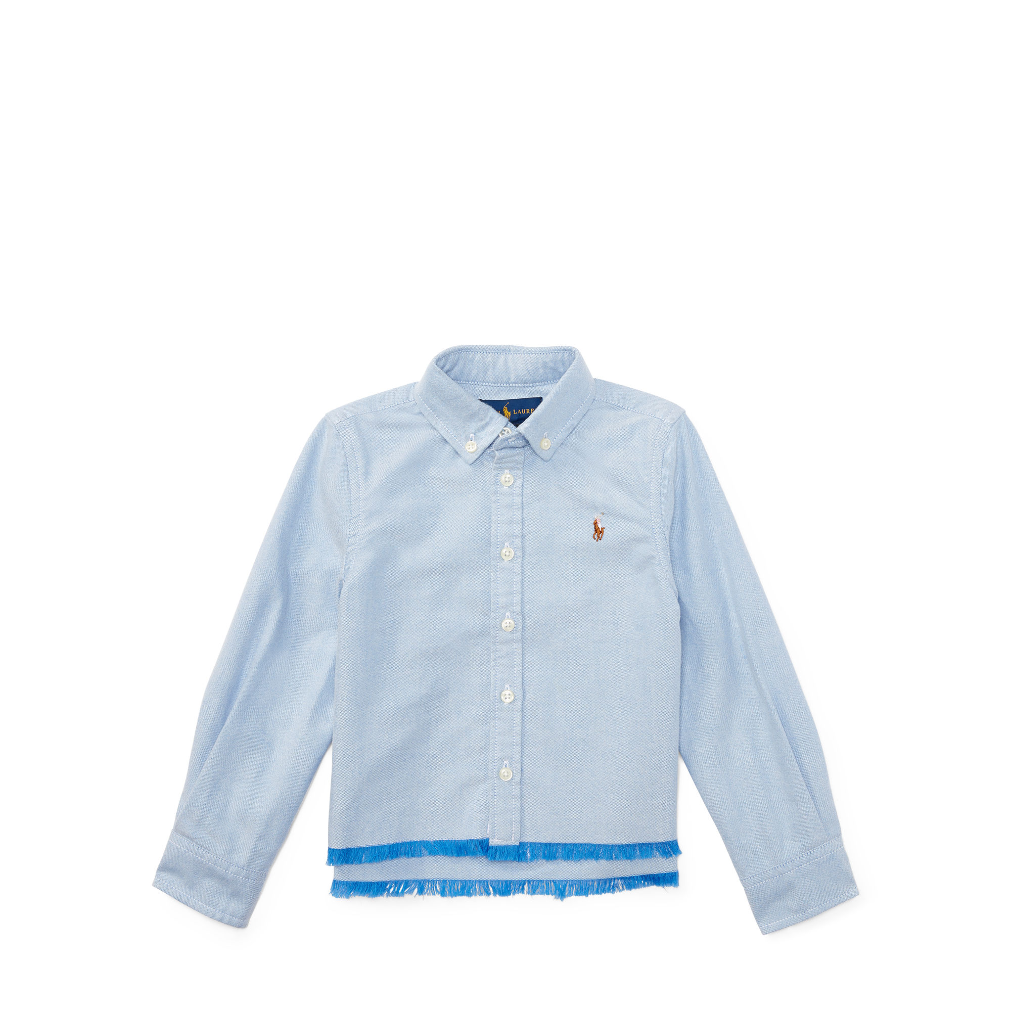 Frayed Cotton Oxford Shirt