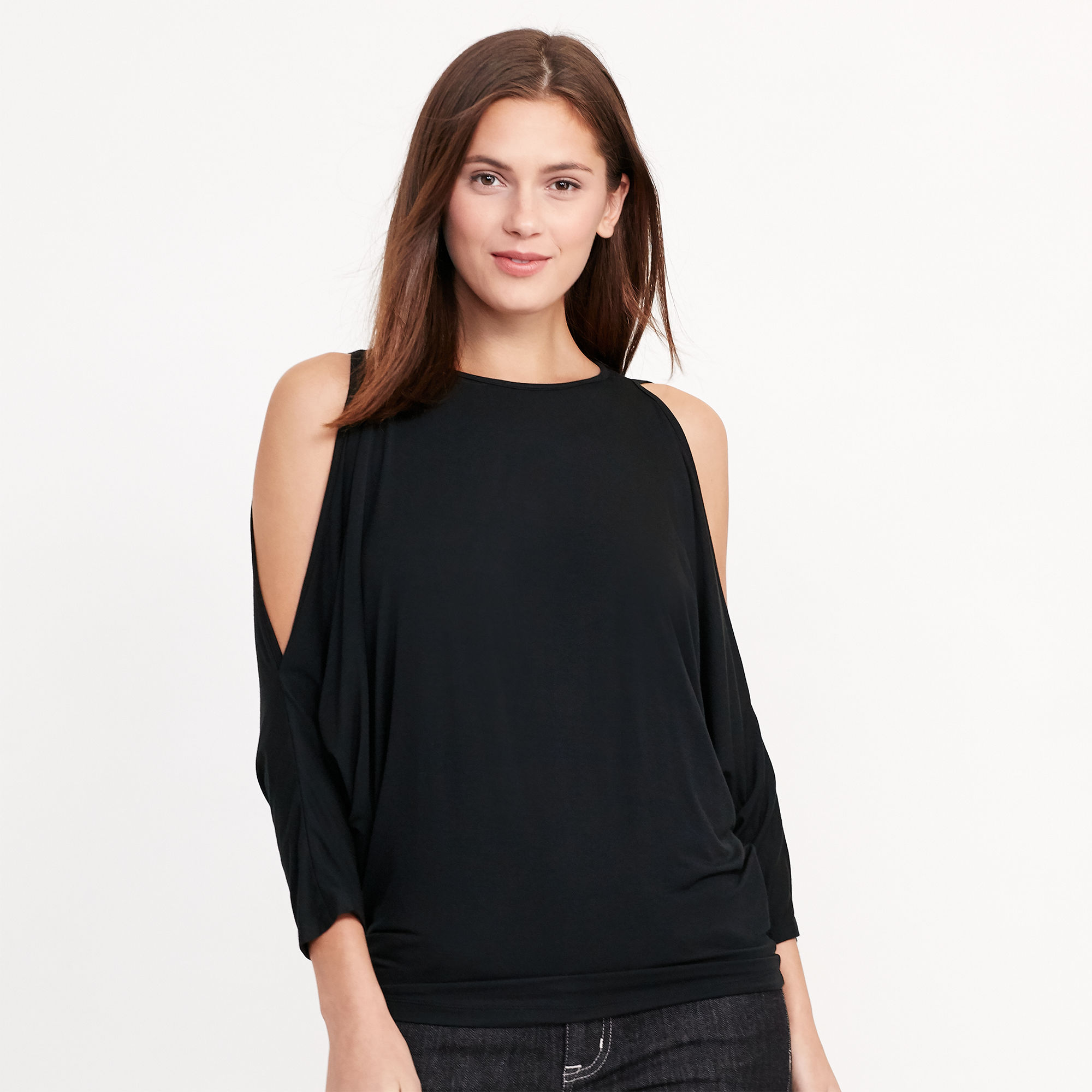 Cutout-Shoulder Jersey Top