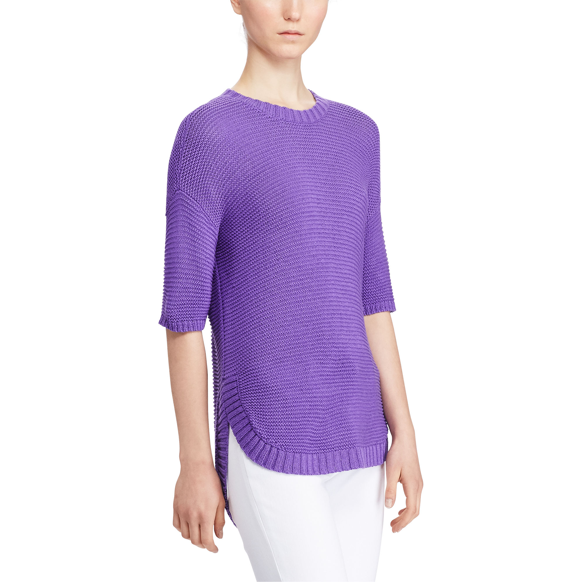 Short-Sleeve Crewneck Sweater