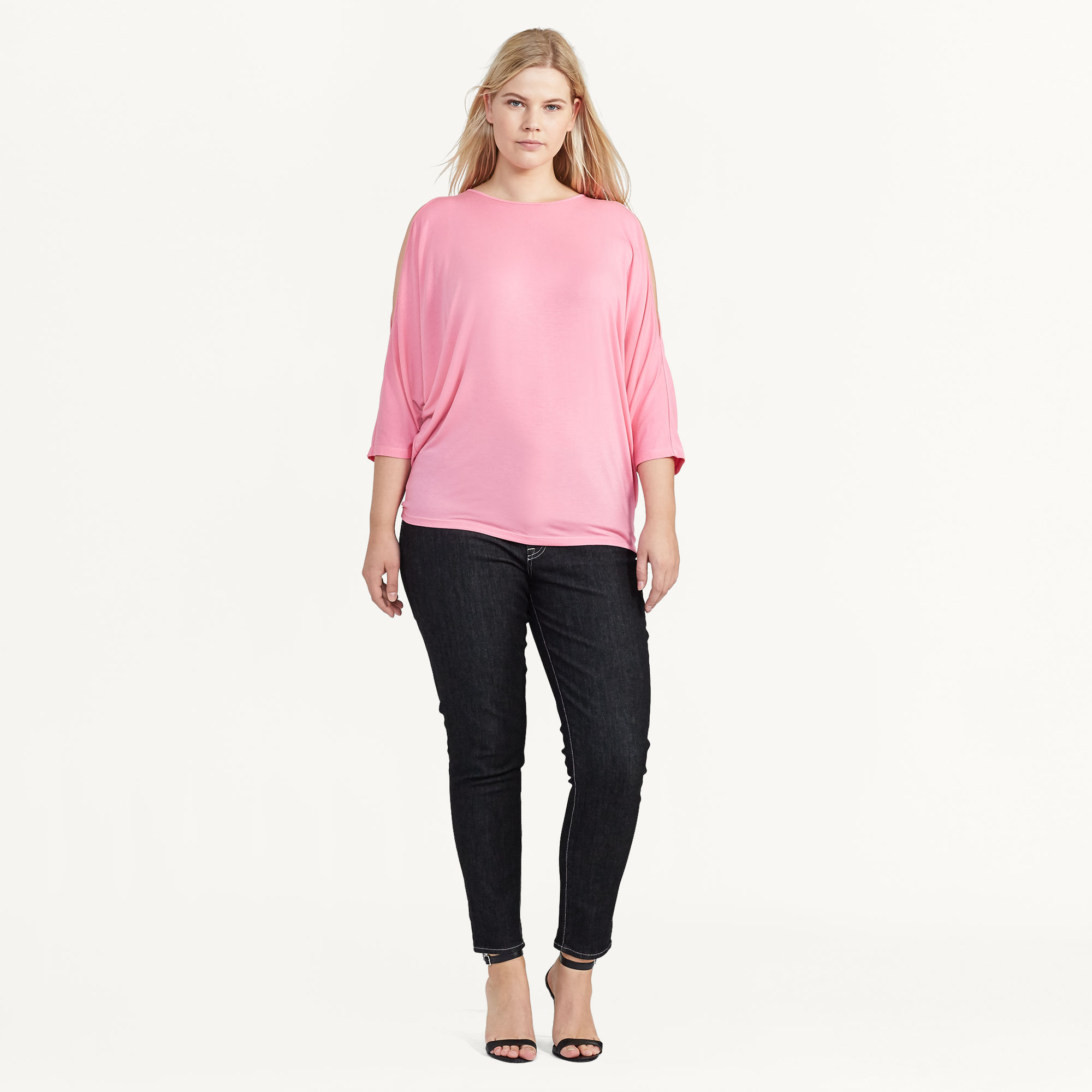 Cutout-Shoulder Jersey Top