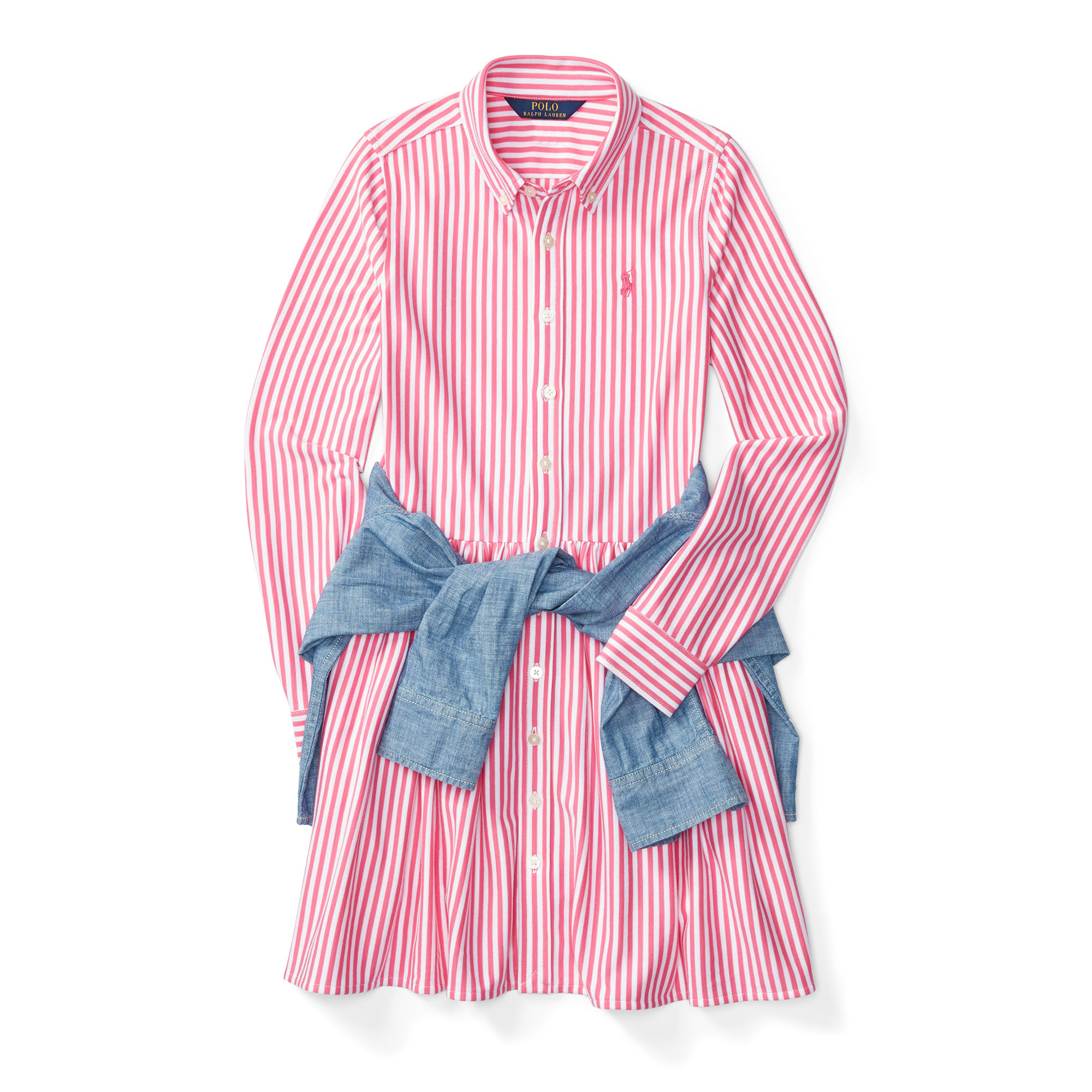 Striped Pima Cotton Shirtdress