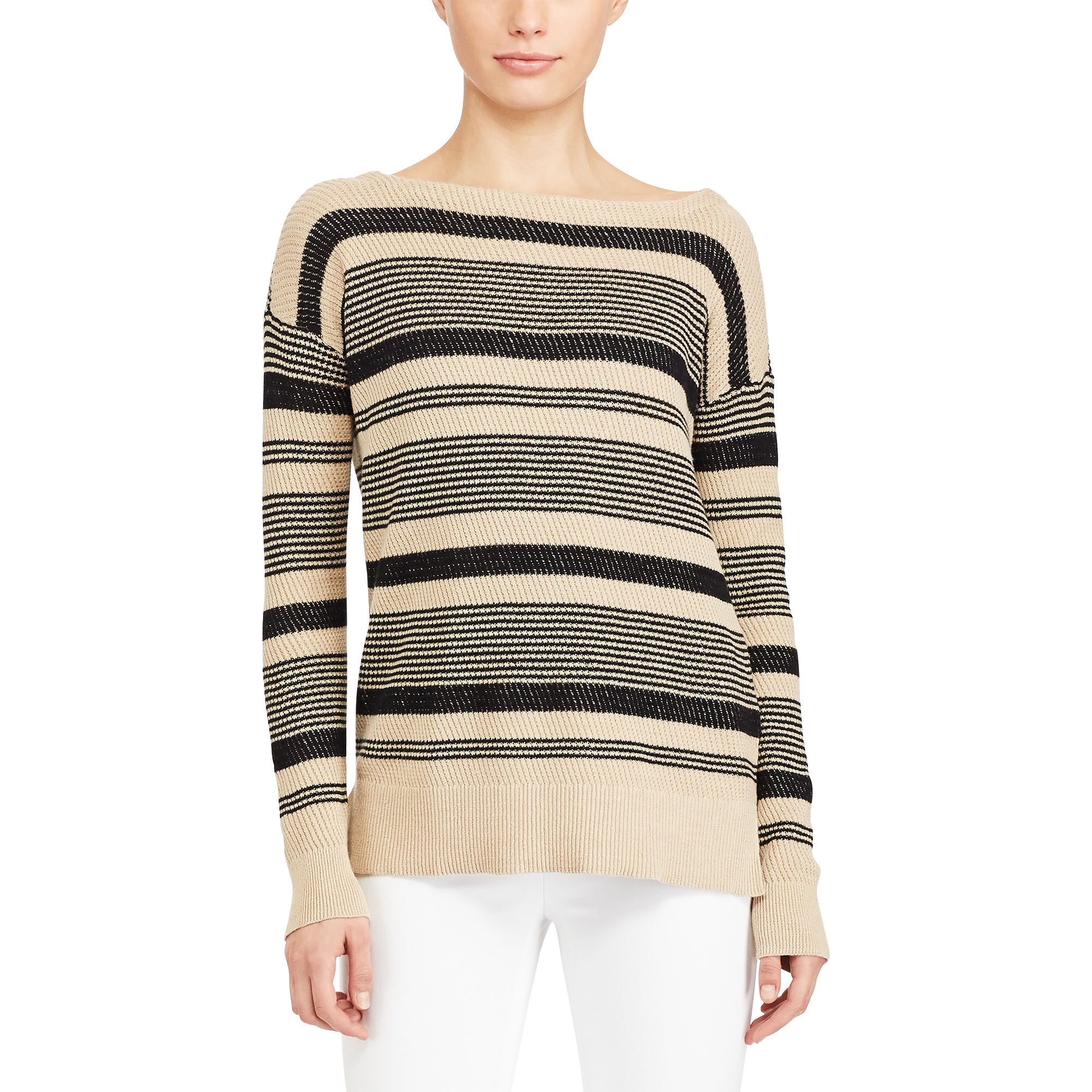 Striped Linen-Cotton Sweater