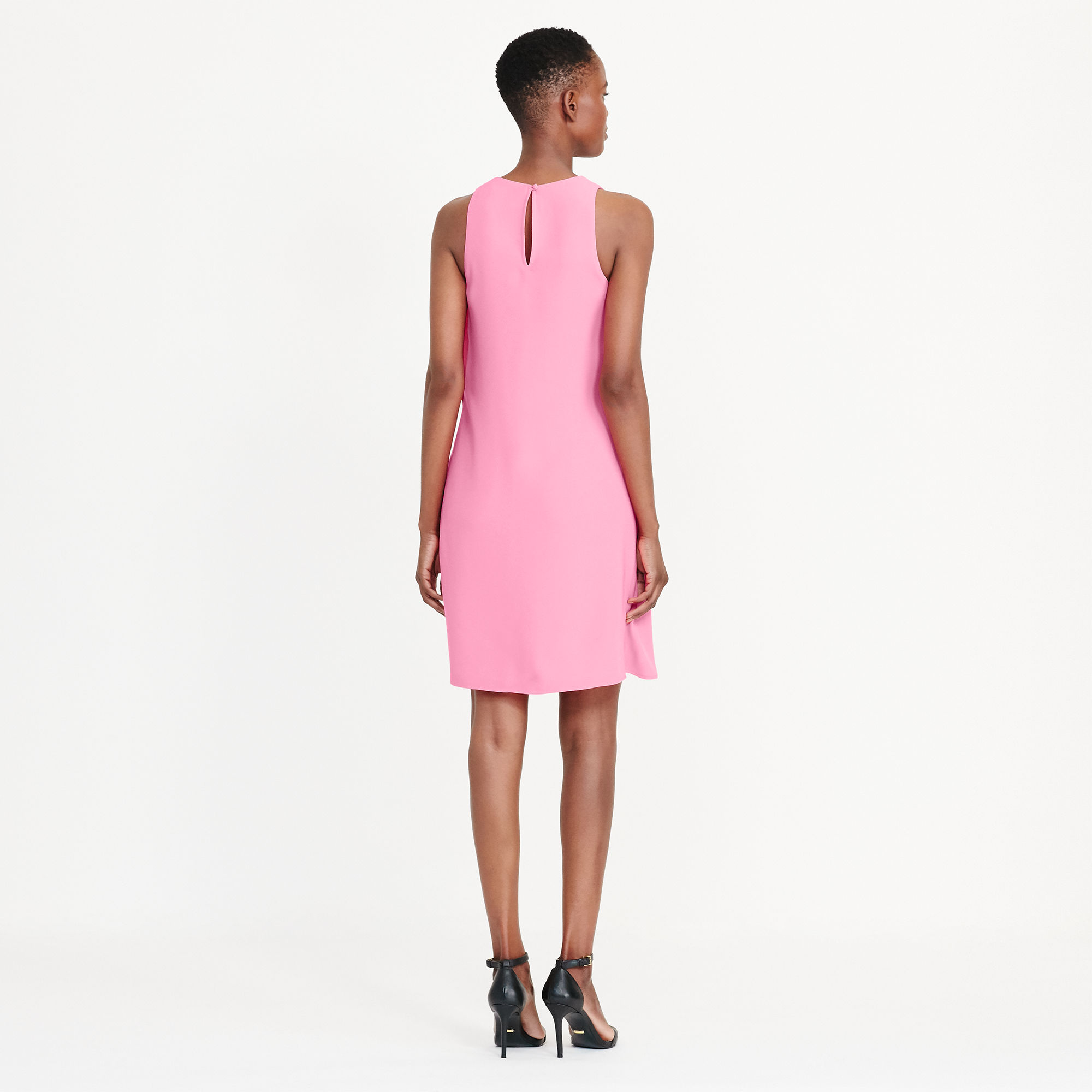 Front-Overlay Crepe Dress