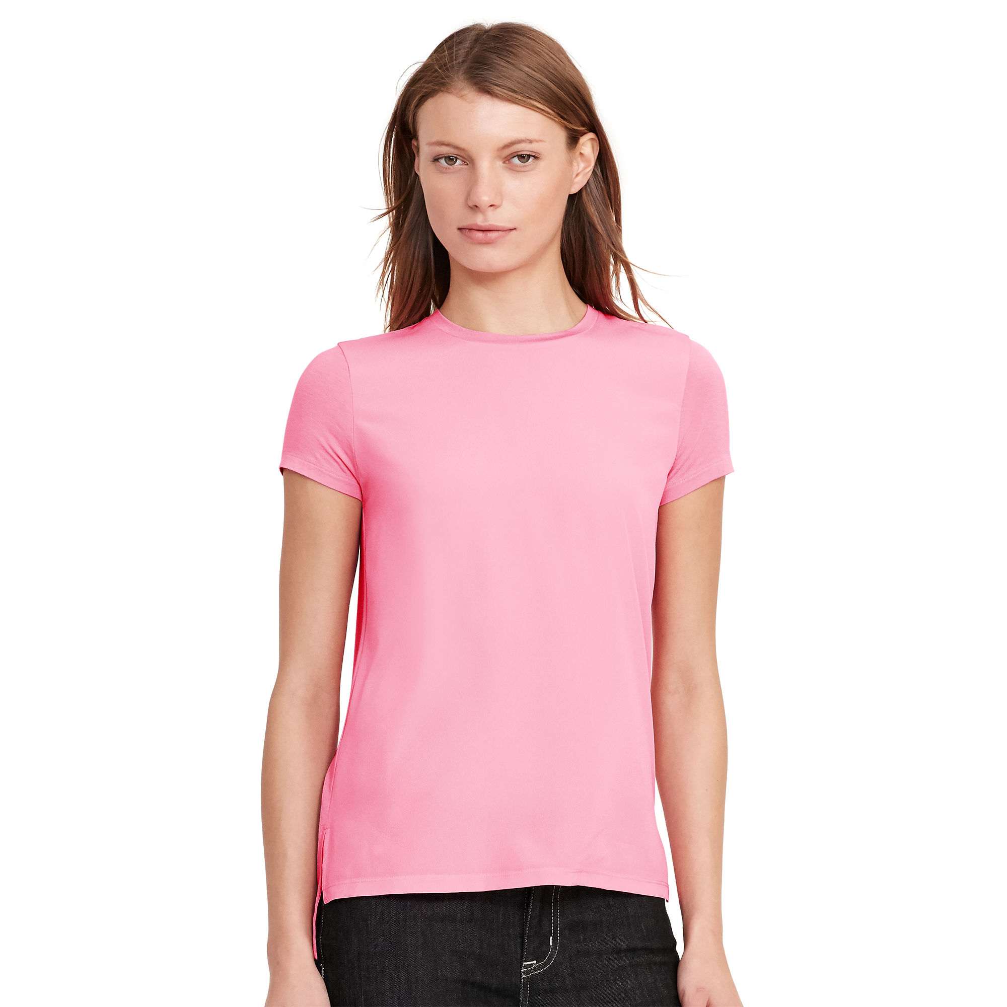 Crepe-Front Jersey Tee