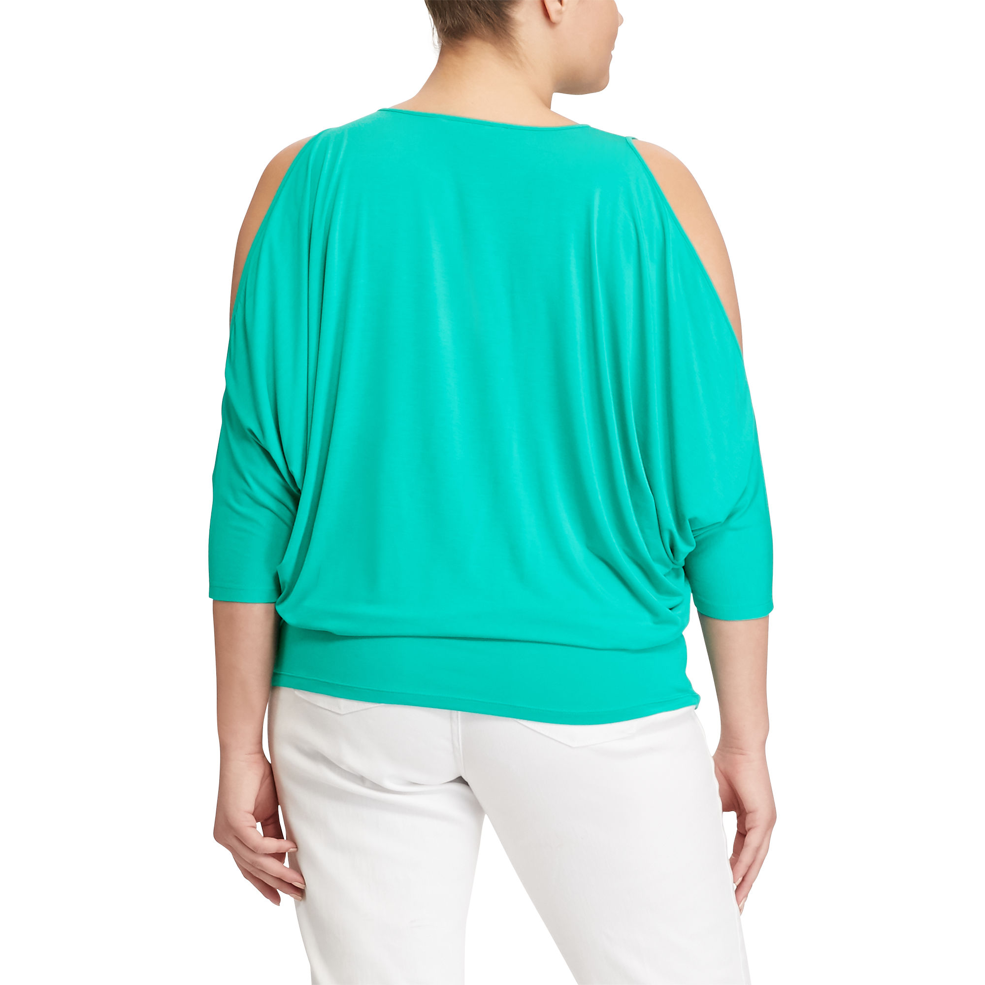 Cutout-Shoulder Jersey Top