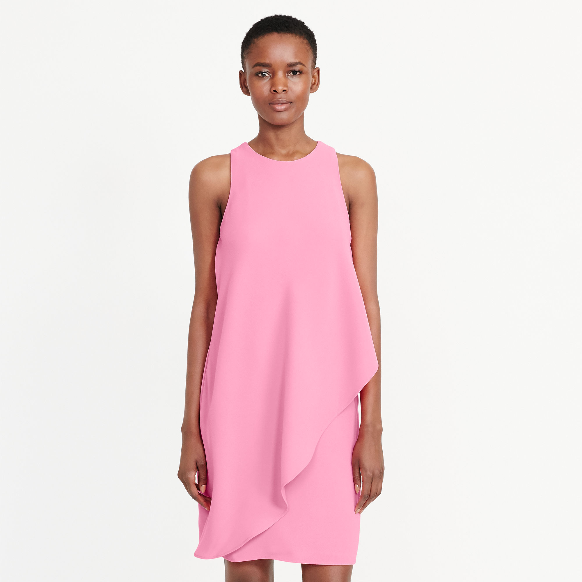 Front-Overlay Crepe Dress