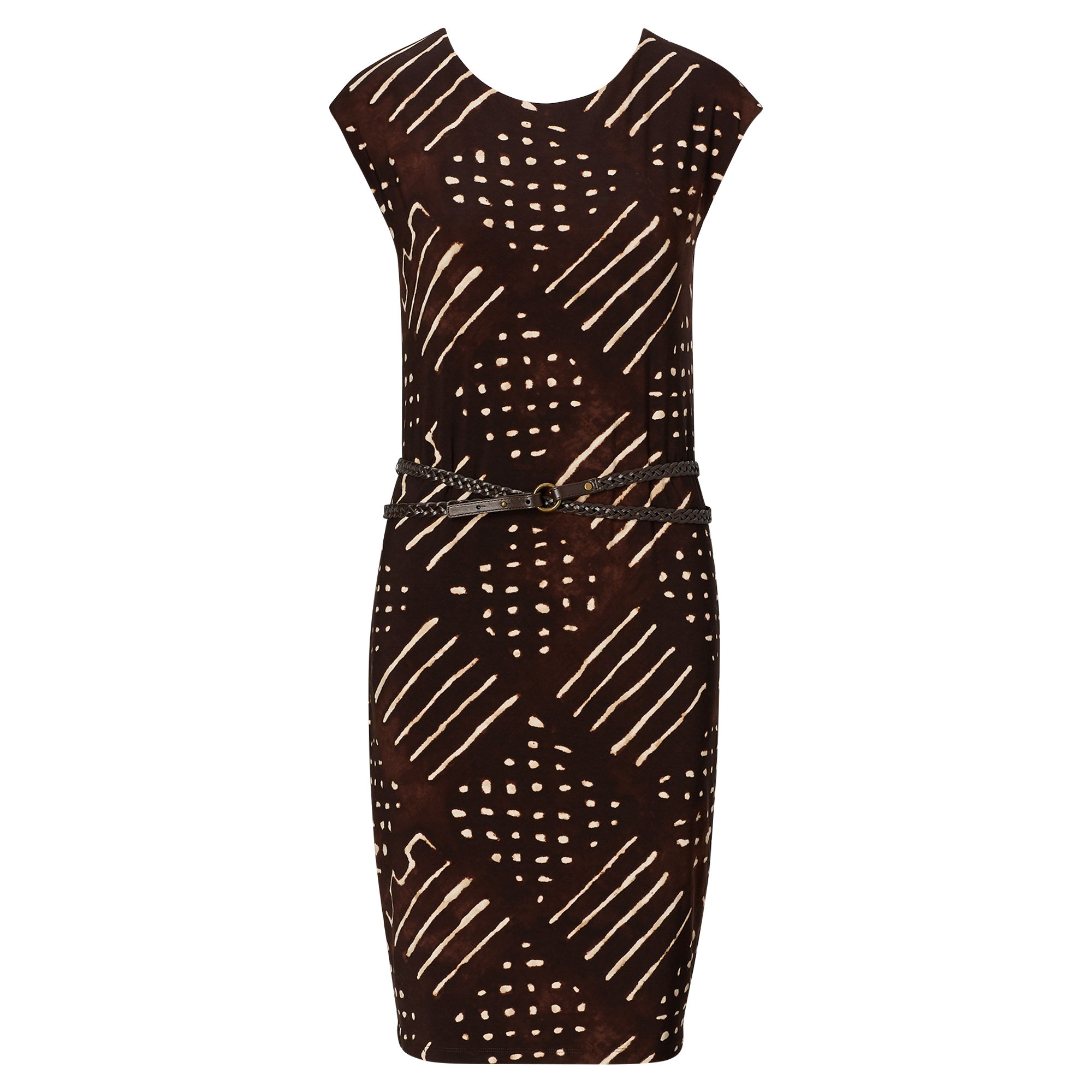 Geometric-Print Jersey Dress