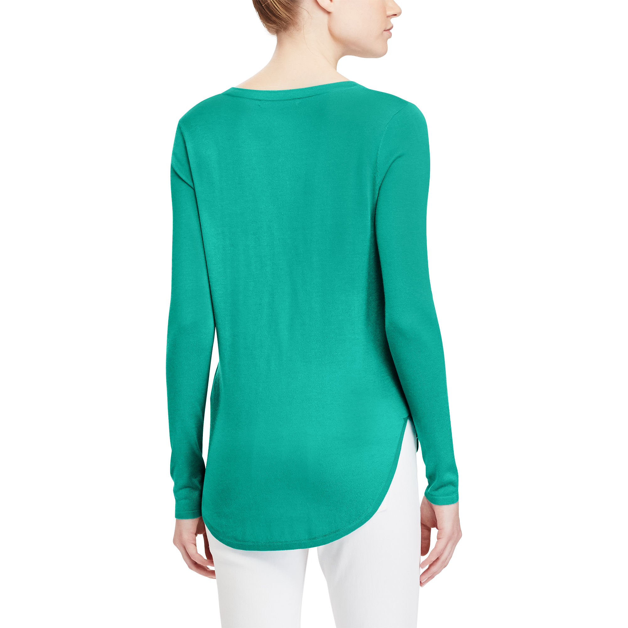 Silk-Blend V-Neck Sweater