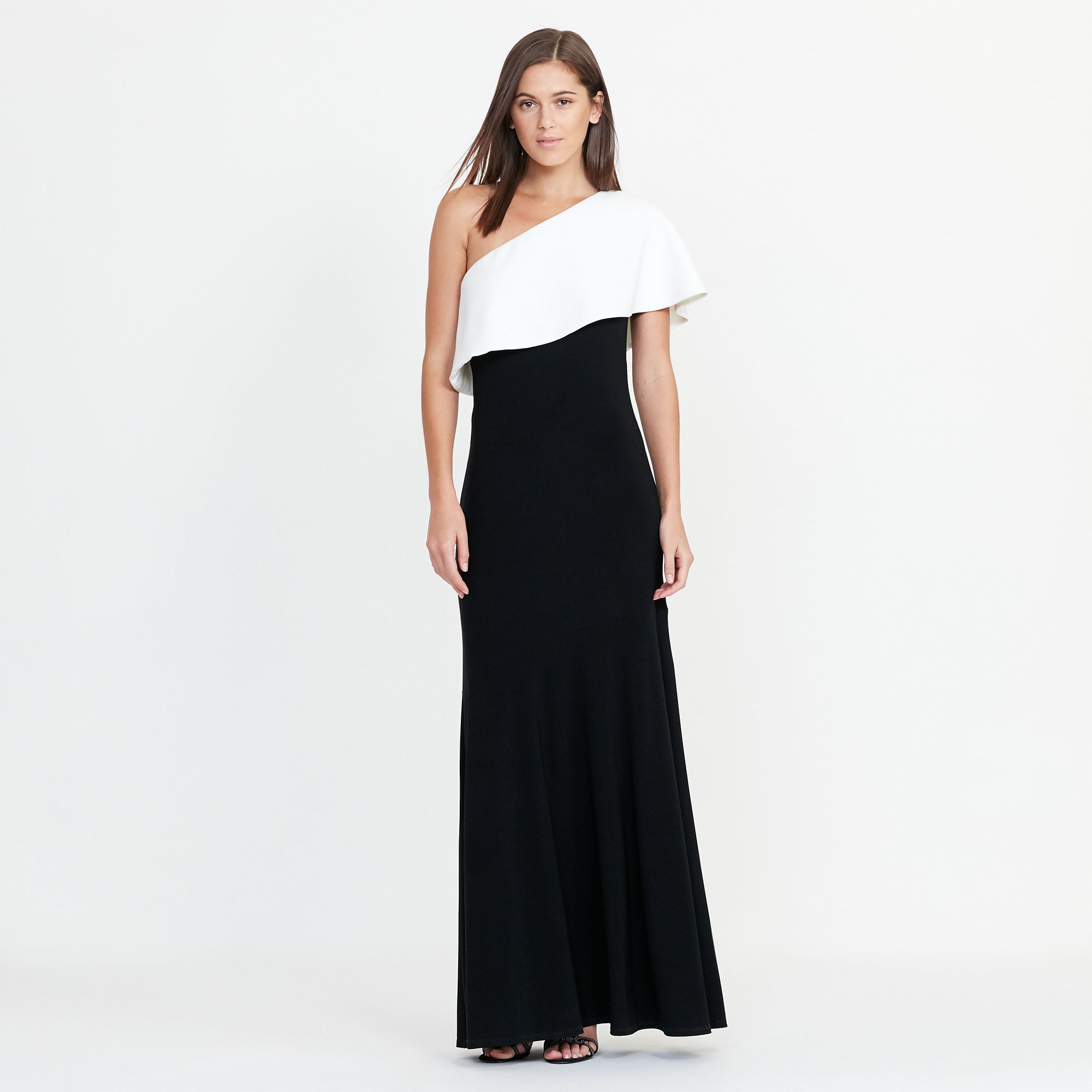 Jersey One-Shoulder Gown