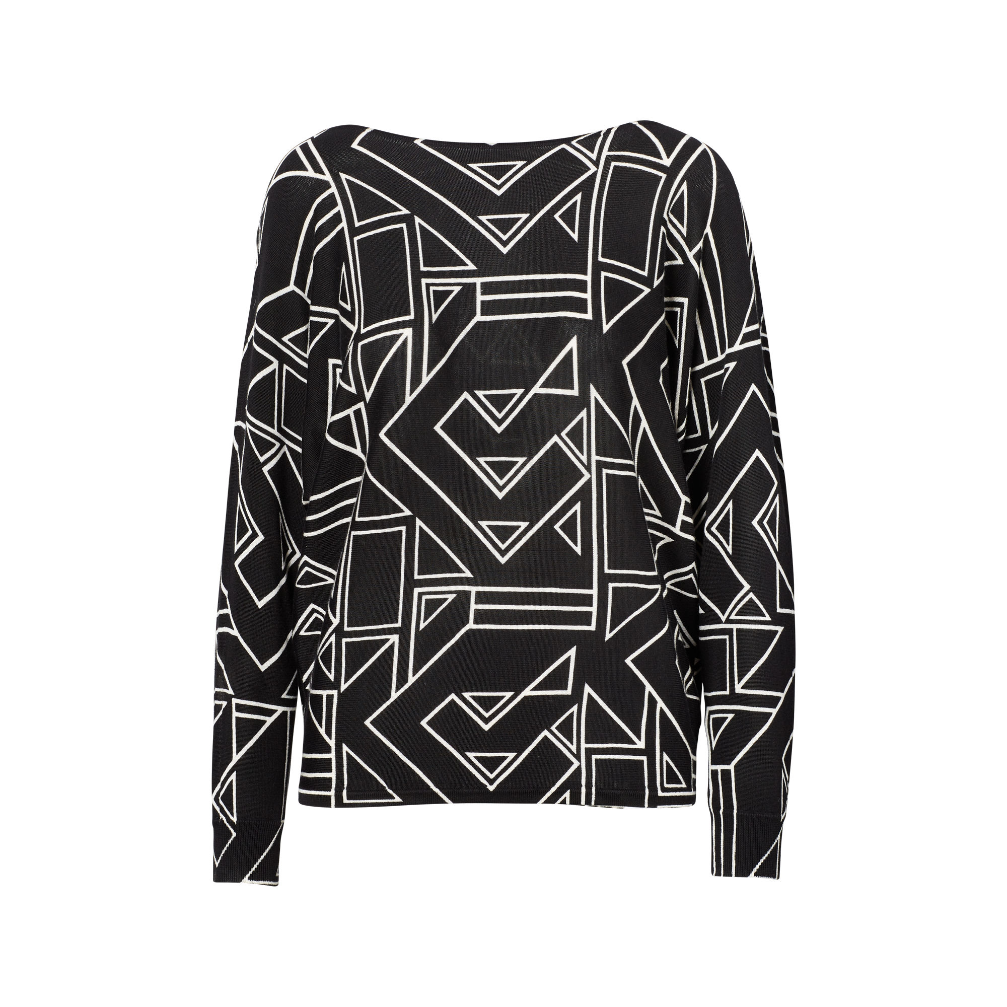 Geometric-Print Sweater