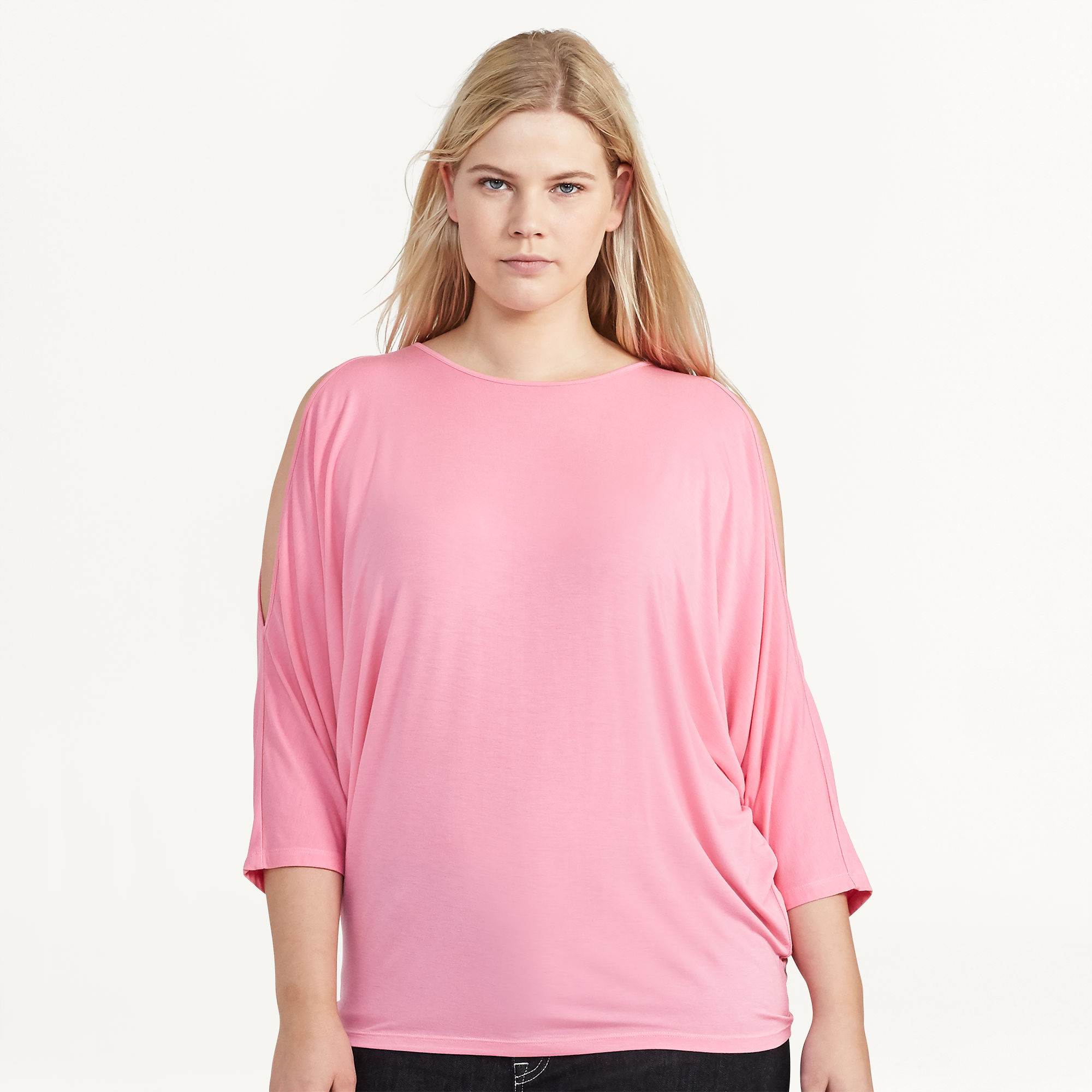 Cutout-Shoulder Jersey Top