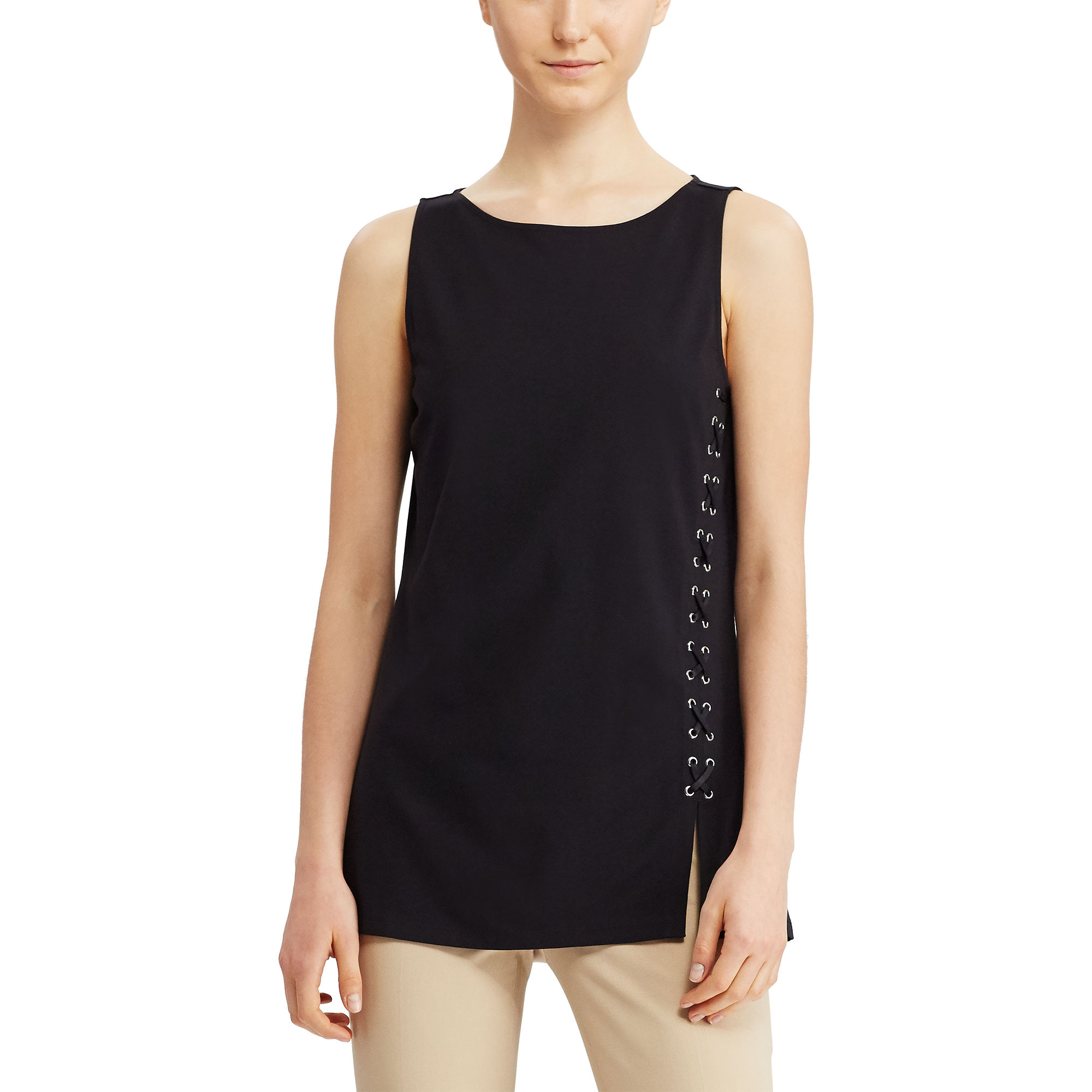 Lace-Up Ponte Tank