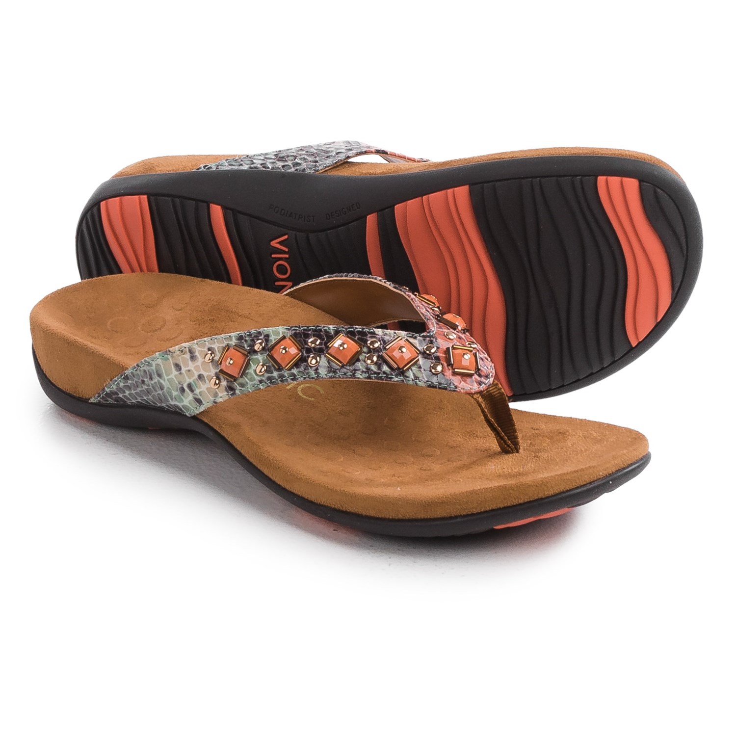 Vionic with Orthaheel Technology Floriana Sandals (For Women)