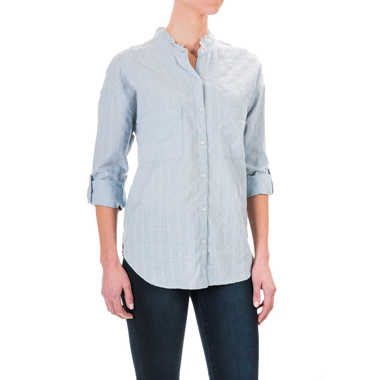 dylan Washed Workmen’s Stripe Shirt - Long Sleeve (For Women)