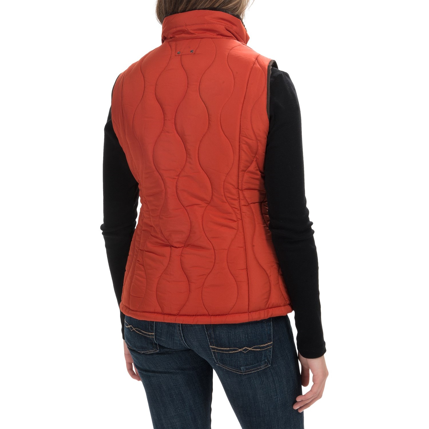 Weatherproof Quilted Swirl Vest - Faux-Fur Lined (For Women)