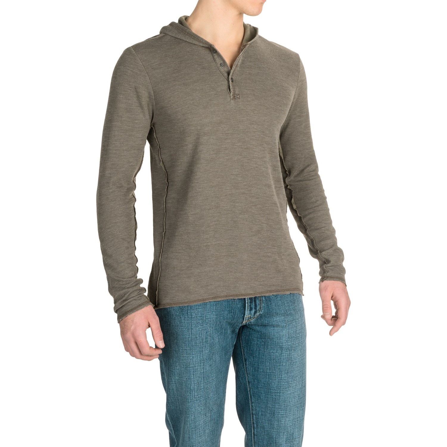 Agave Echo Henley Hoodie (For Men)