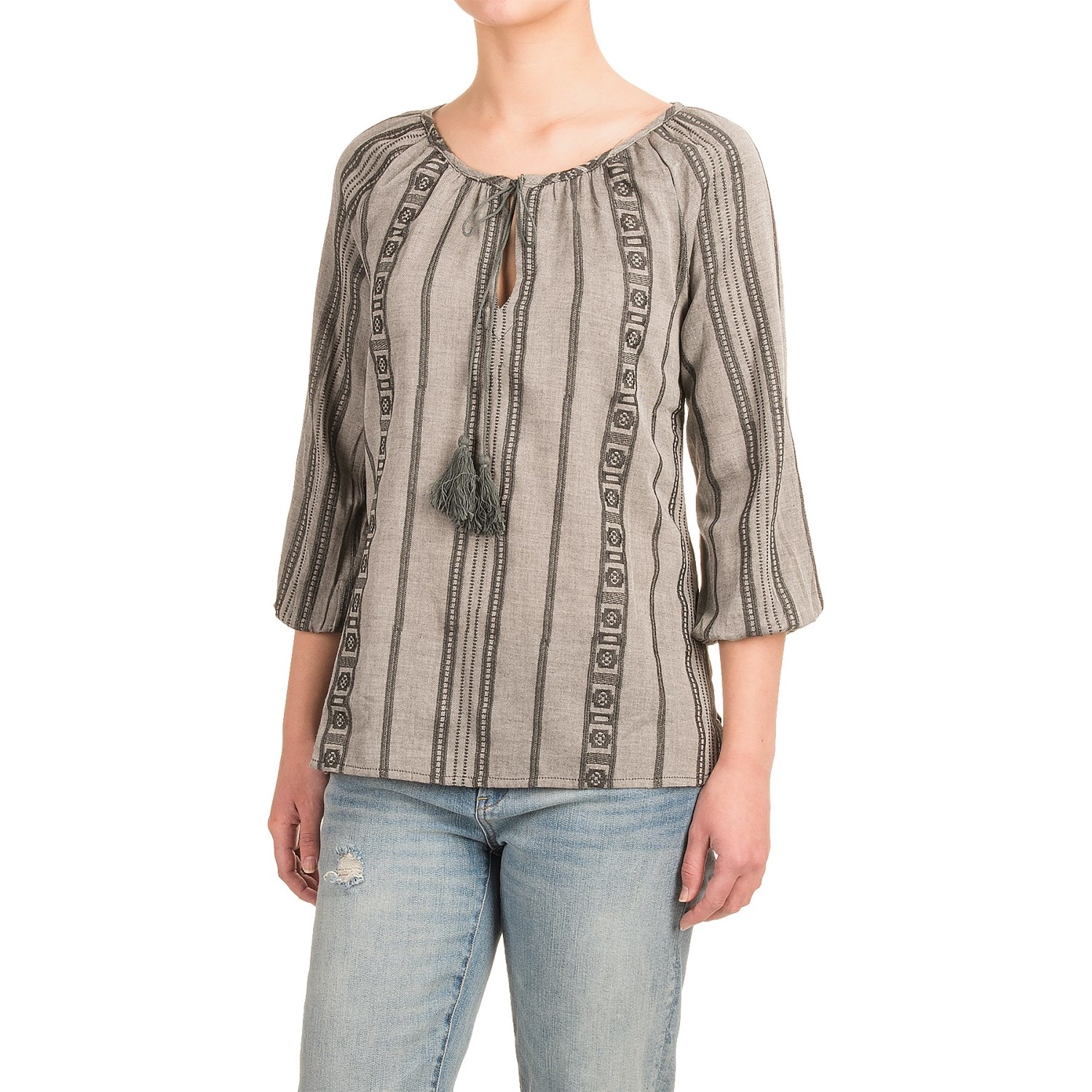 dylan Indio Pony Peasant Top - 3/4 Sleeve (For Women)