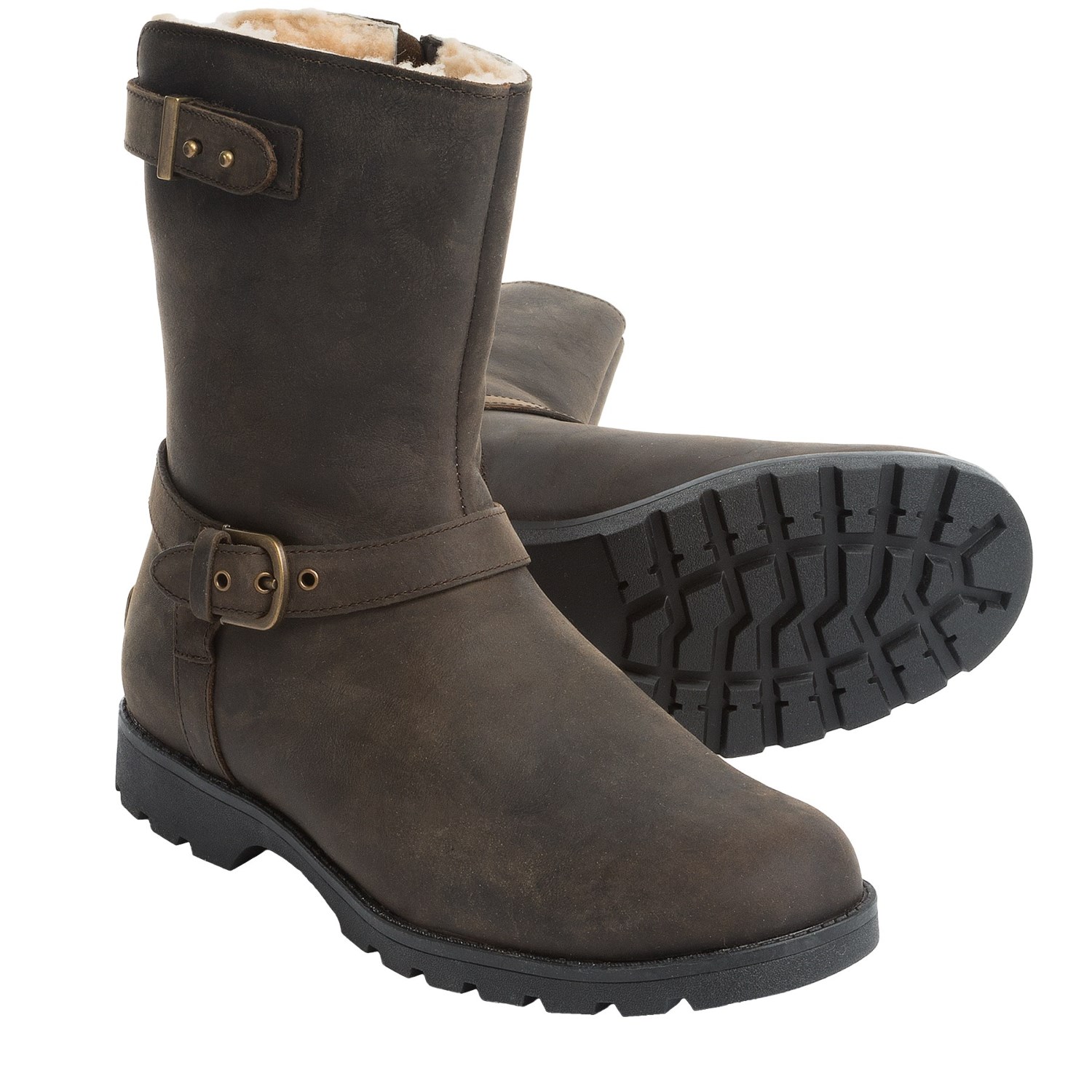 UGG® Australia Grandle Leather Boots - Shearling Lined (For Women)