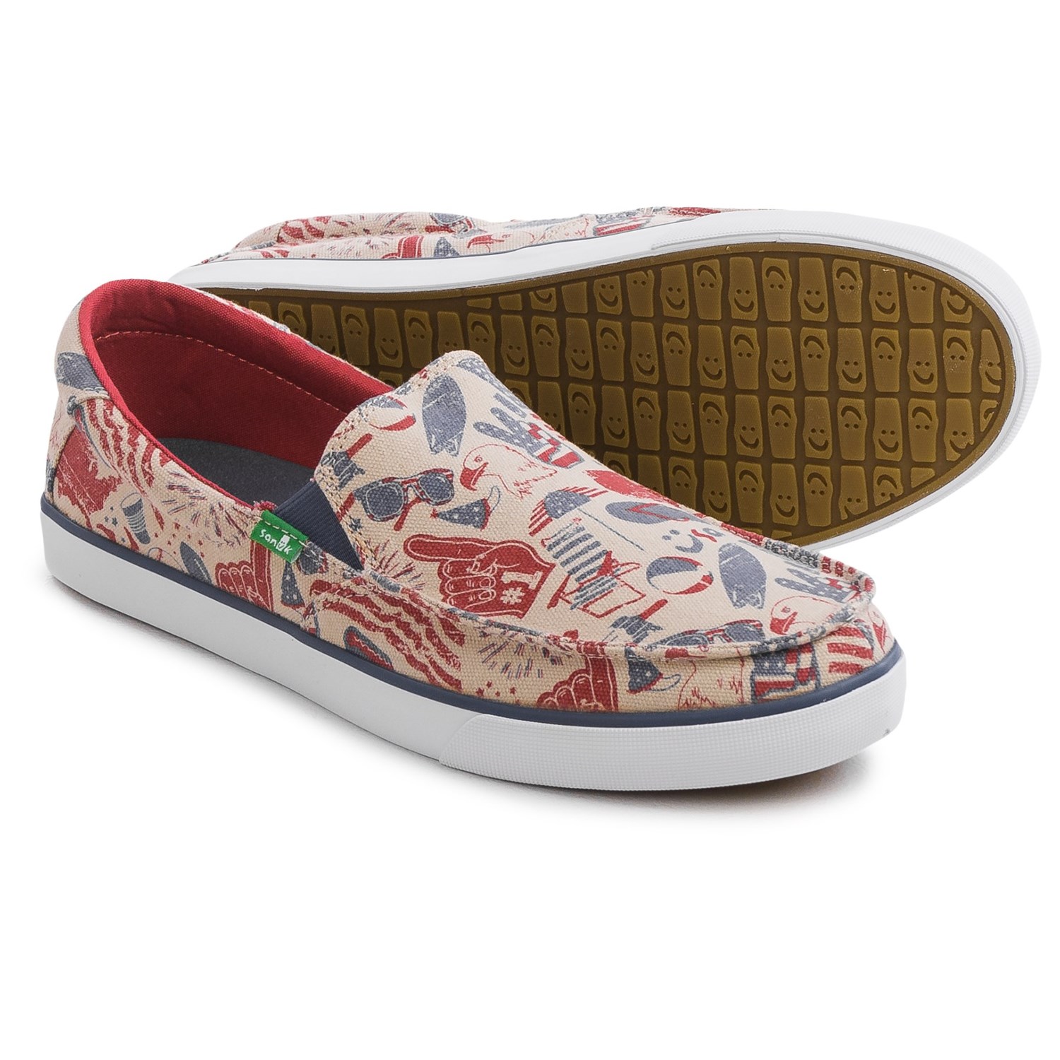 Sanuk Sideline Patriot Shoes - Slip-Ons (For Men)