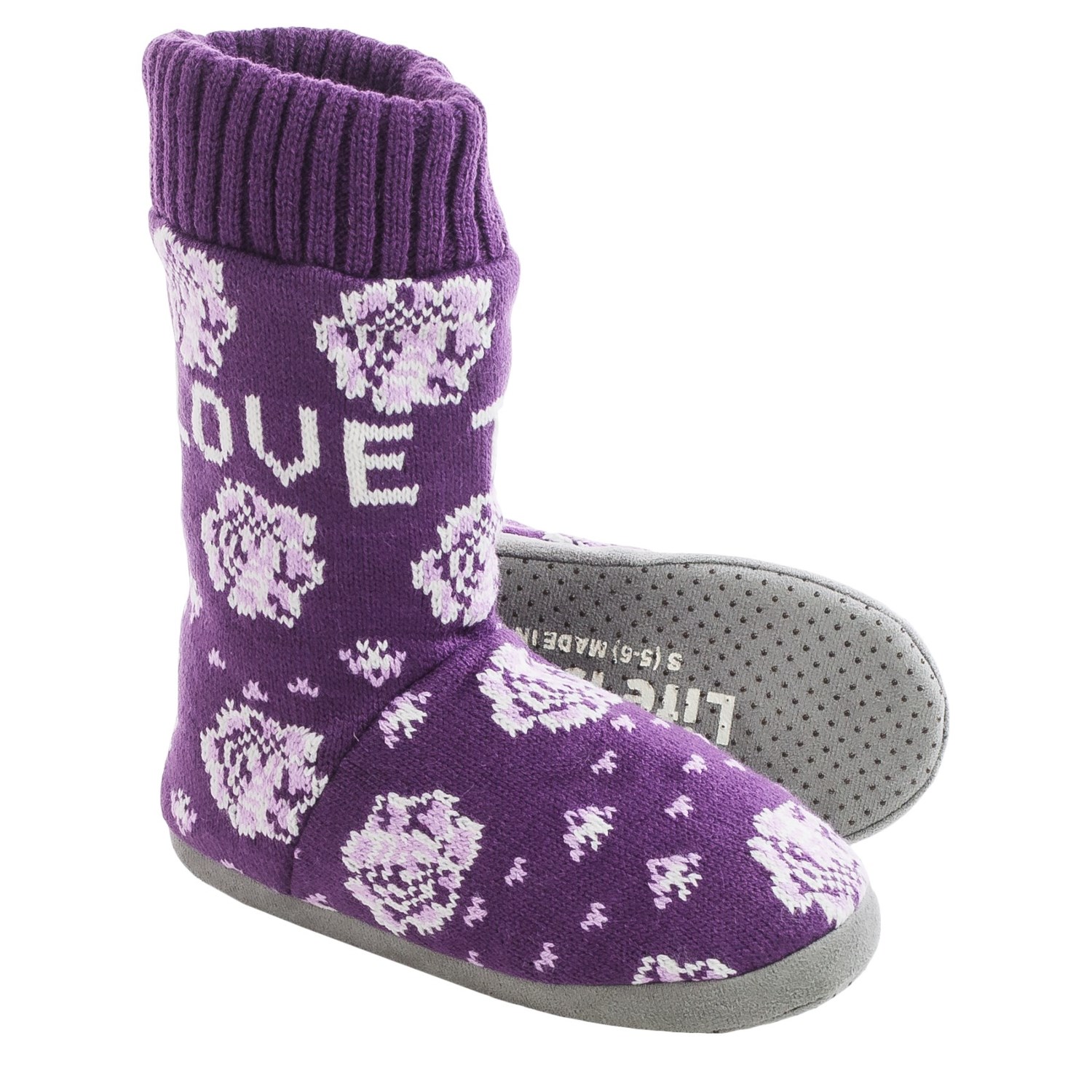 Life is good® Love Today Floral Slipper Socks (For Women)