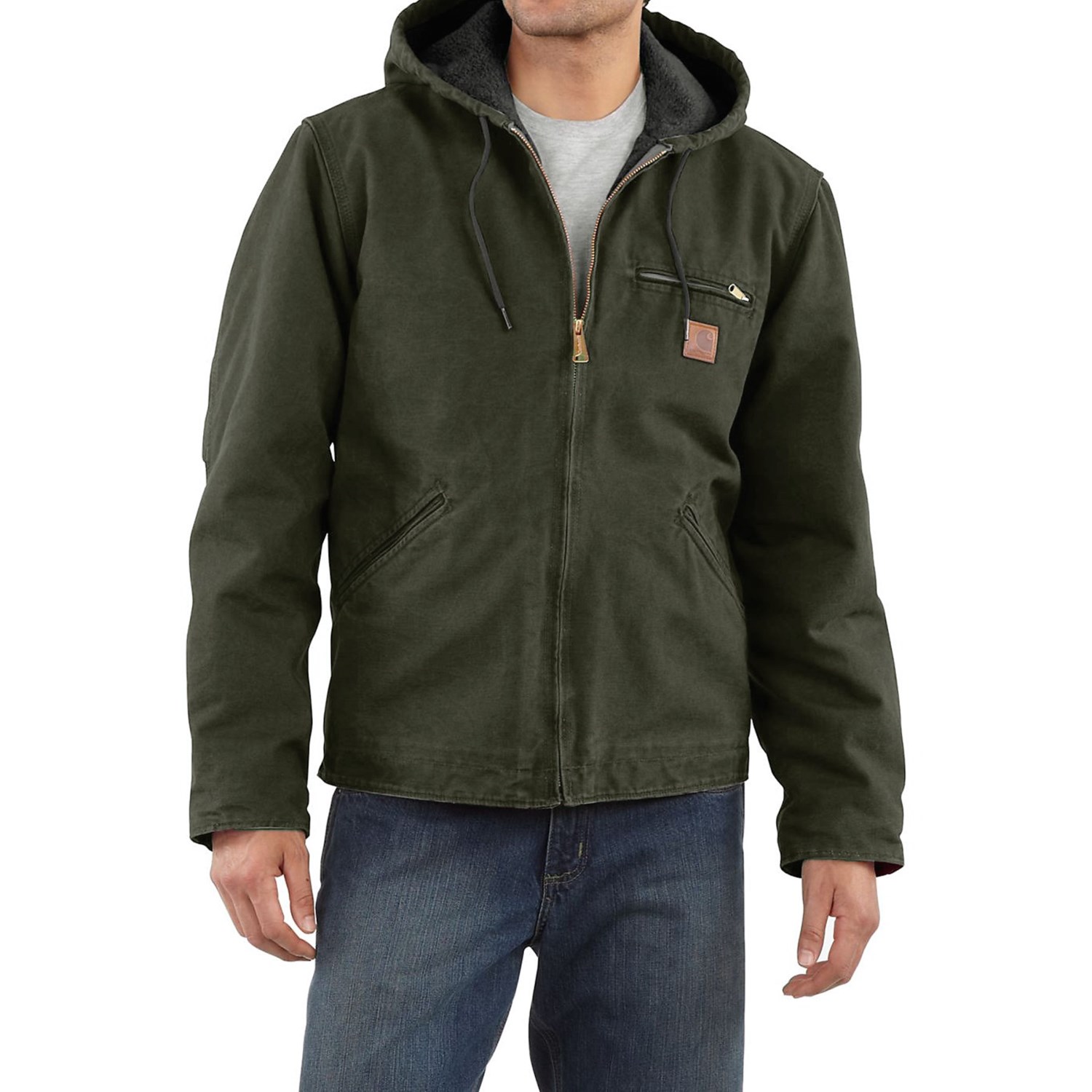 Carhartt Sandstone Sierra Jacket - Sherpa Lining, Factory Seconds (For Big Men)