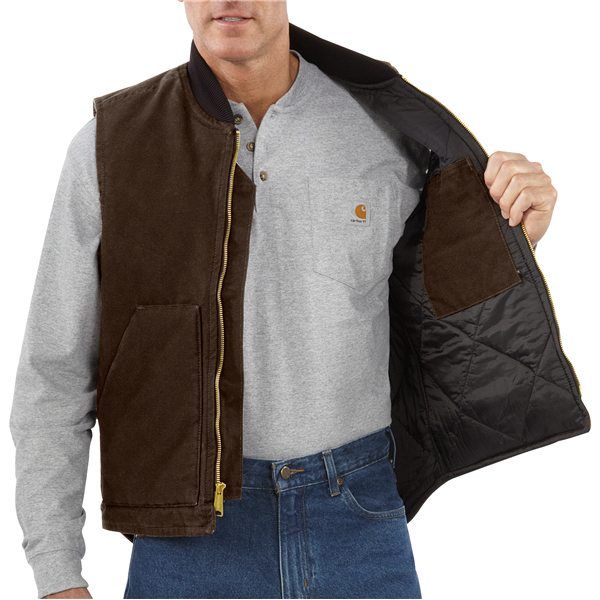 Carhartt Sandstone Duck Vest - Insulated, Factory Seconds (For Men)