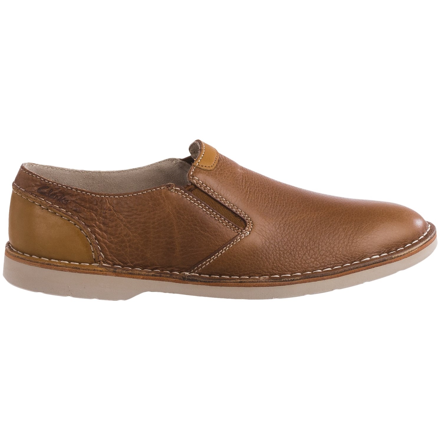 Clarks Hinton Easy Shoes - Leather, Slip-Ons (For Men)