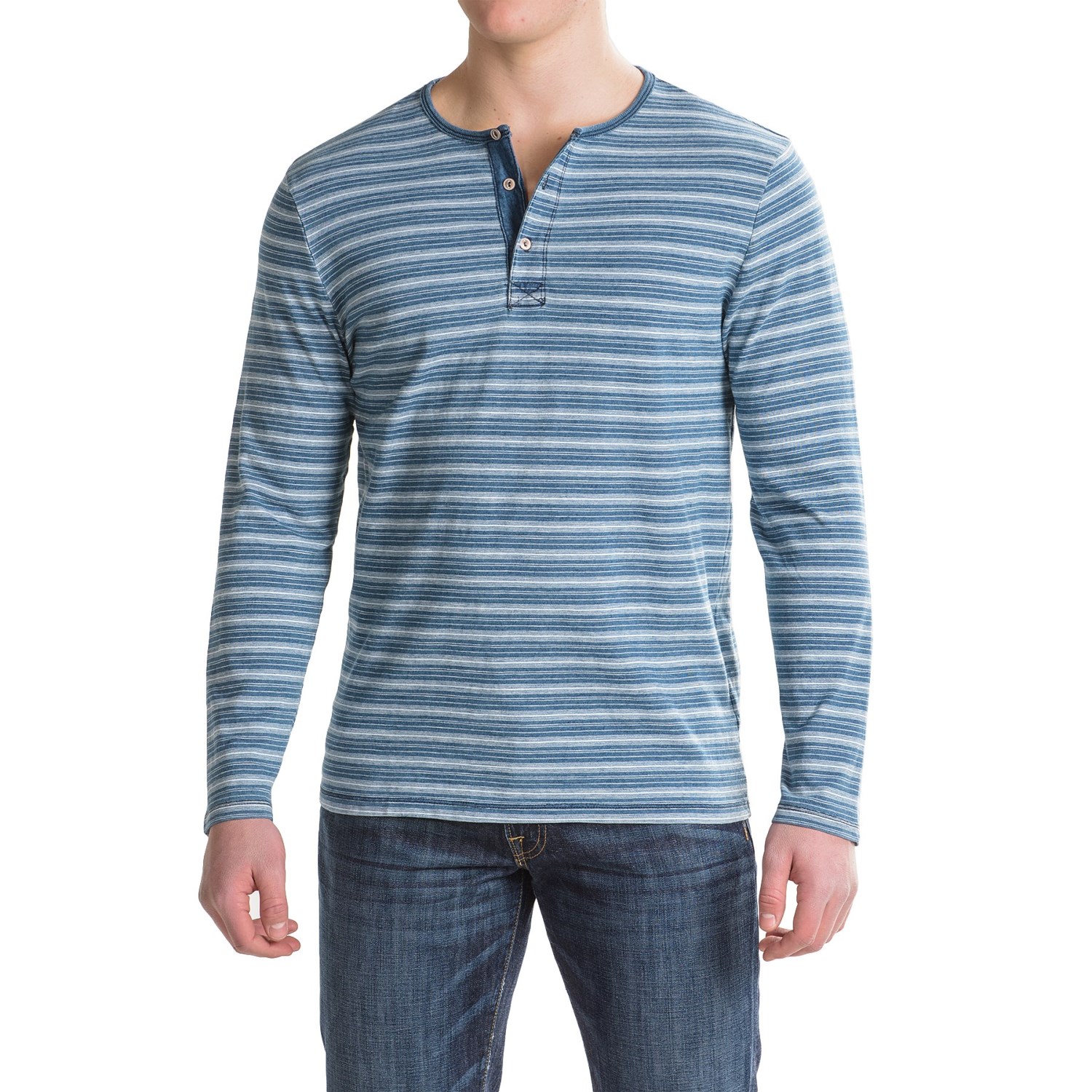 True Grit Indigo Stripe Henley Shirt - Long Sleeve (For Men)