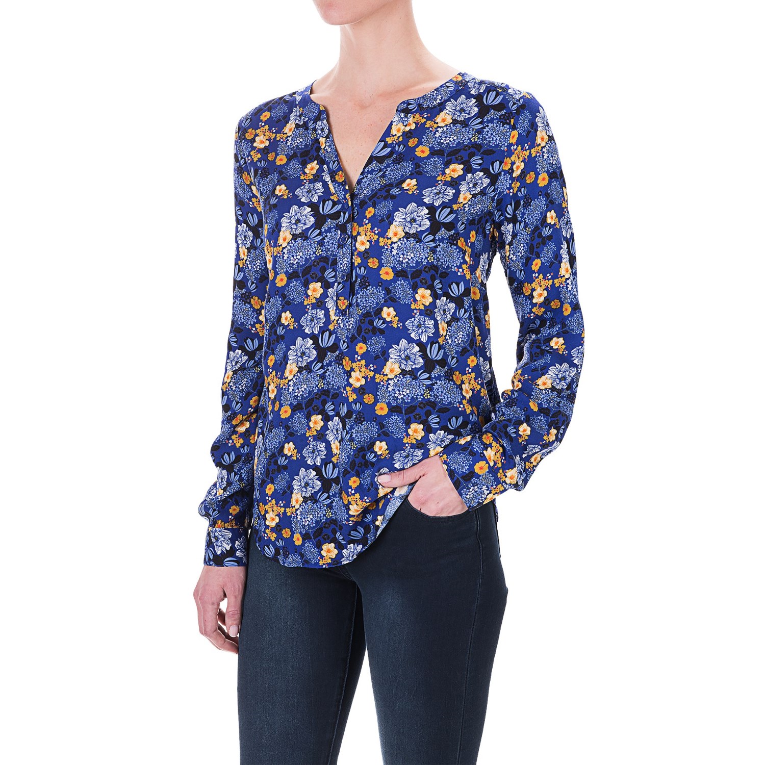 G.H. Bass & Co. Woven Floral-Print Blouse - Long Sleeve (For Women)