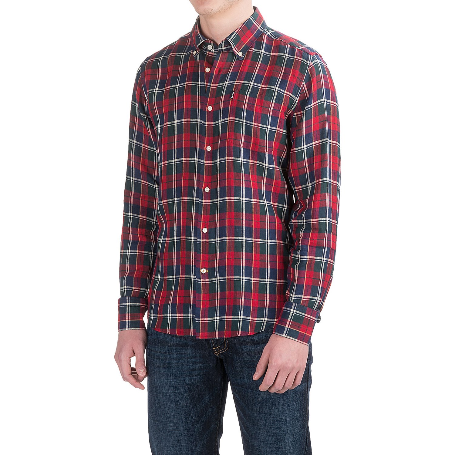 Barbour Calvert Linen Shirt - Long Sleeve (For Men)