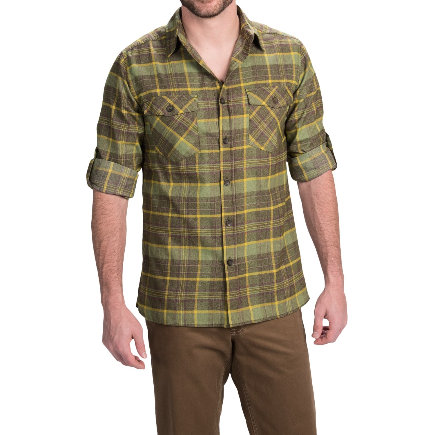 royal robbins boulder plaid shirt - upf 50 , long sleeve (for