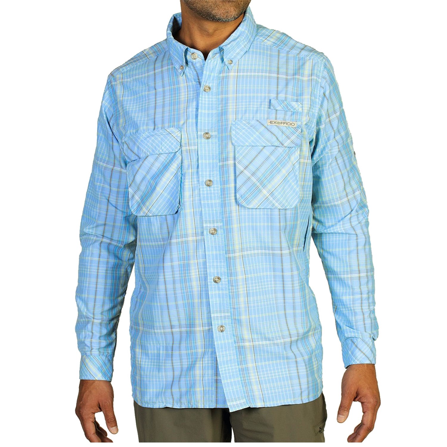 ExOfficio Air Strip Macro Plaid Shirt - UPF 30+, Button Front, Long Sleeve (For Men)